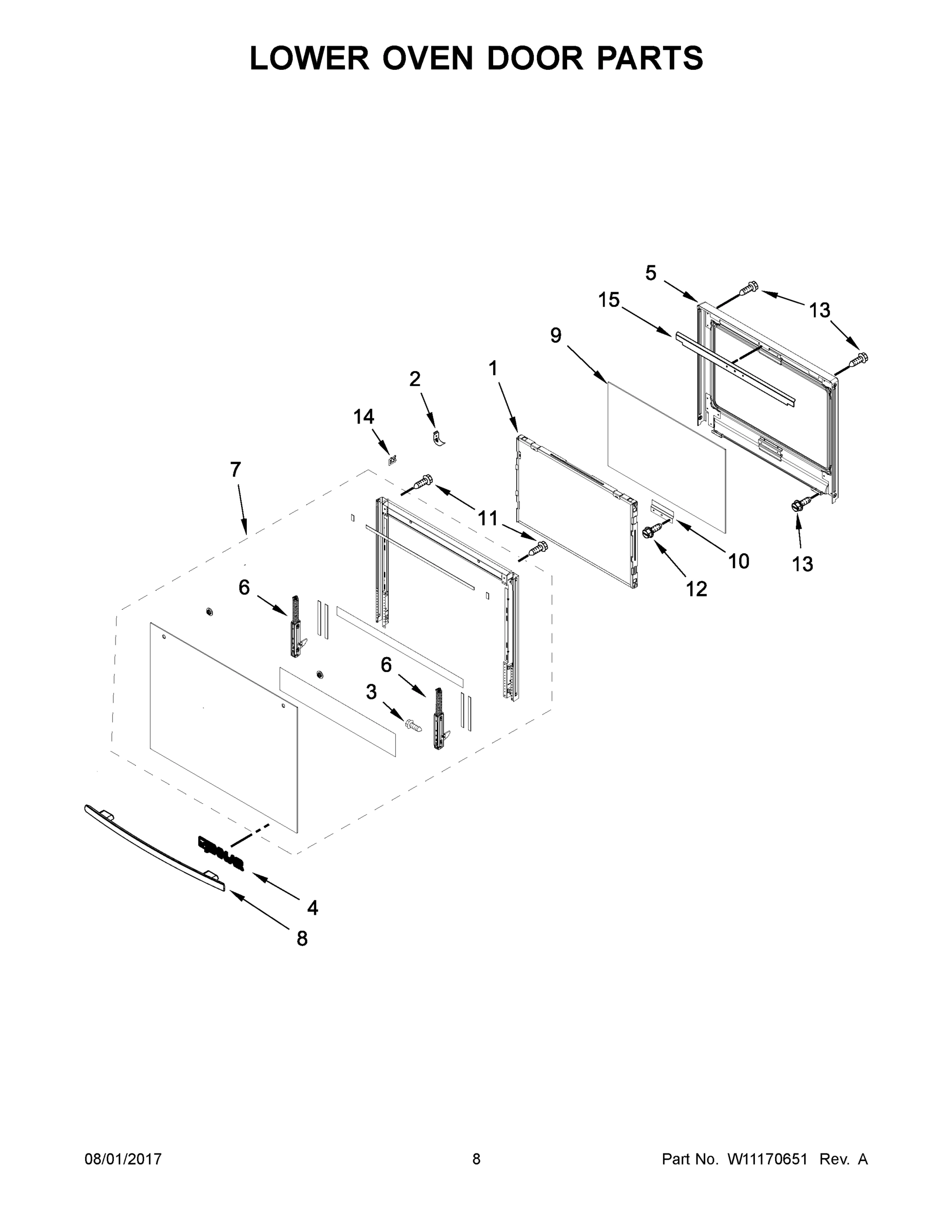 05 - LOWER OVEN DOOR PARTS