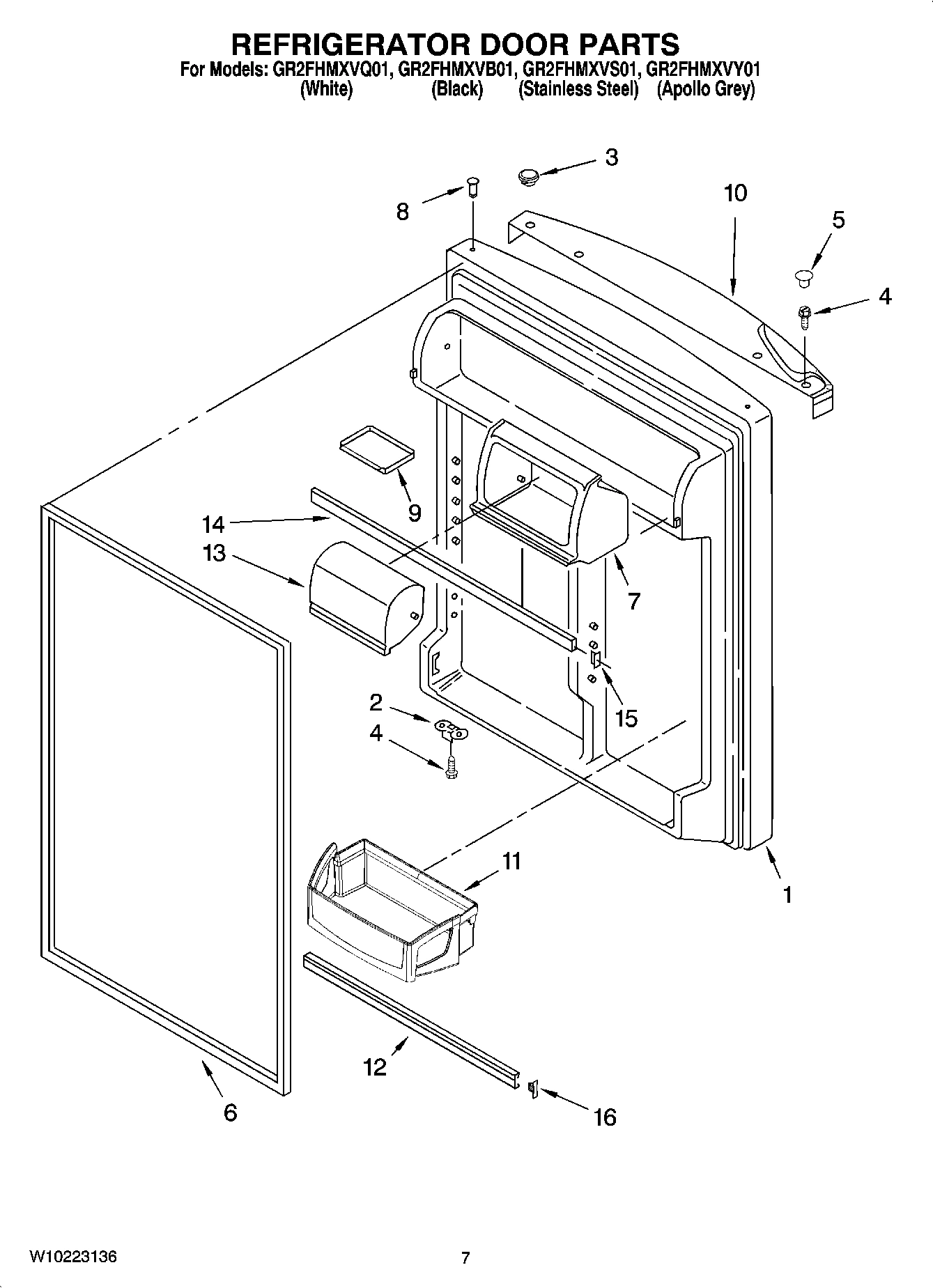04 - REFRIGERATOR DOOR PARTS