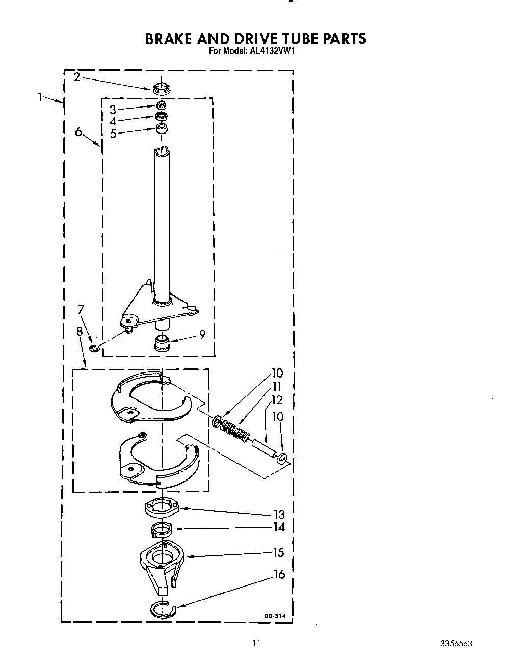 10 - BRAKE AND DRIVE TUBE