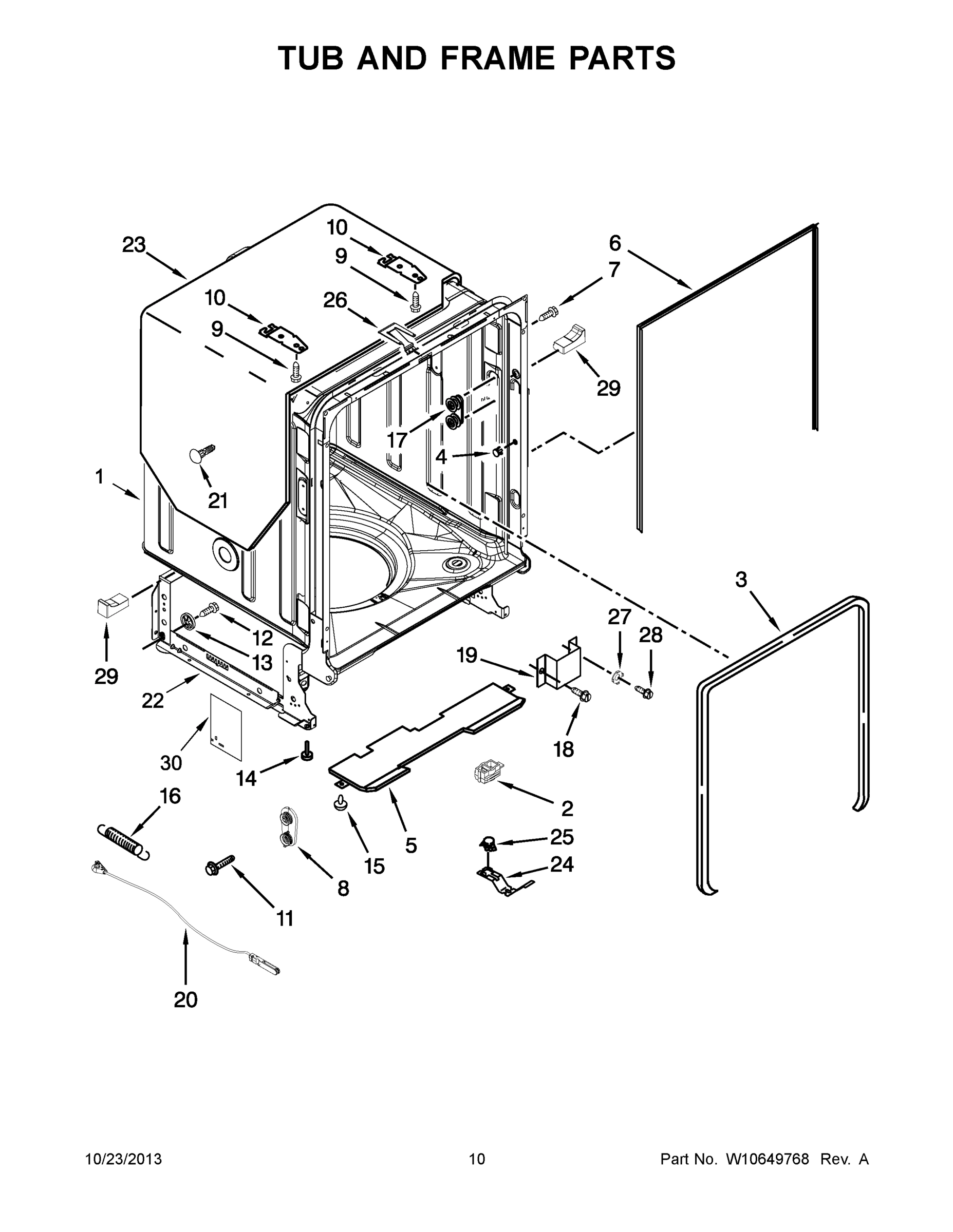 06 - TUB AND FRAME PARTS