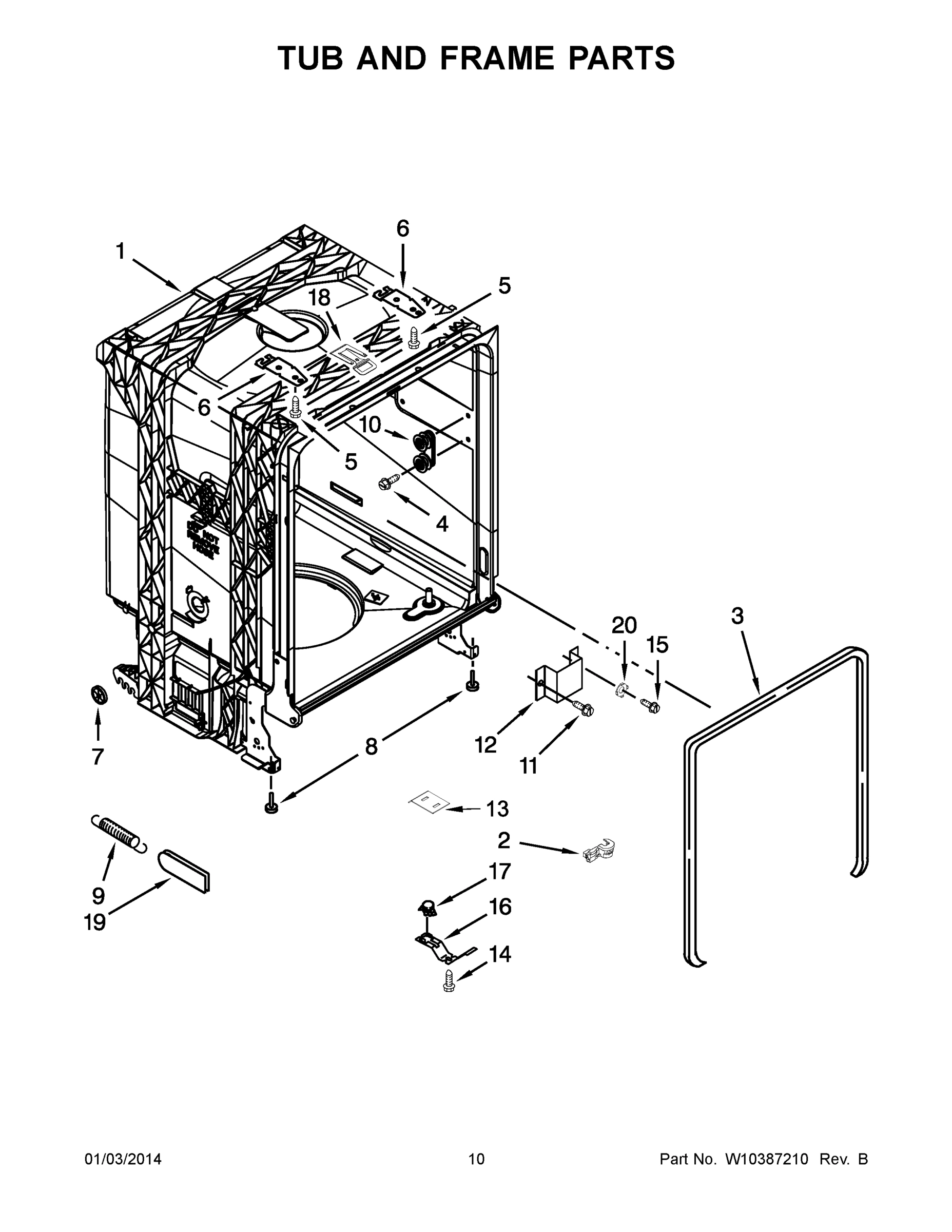 06 - TUB AND FRAME PARTS