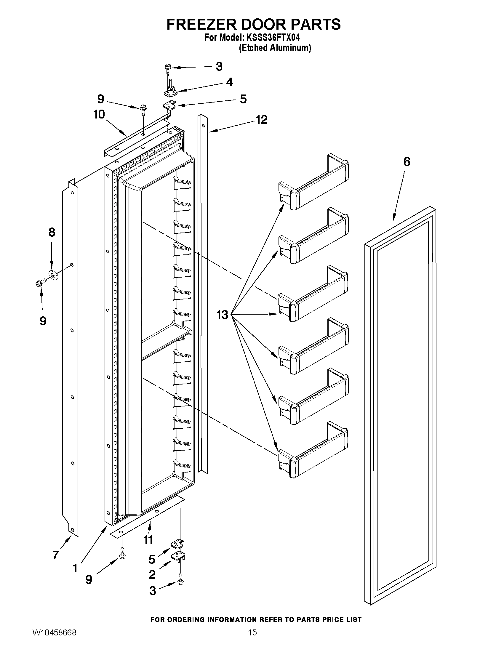 10 - FREEZER DOOR PARTS