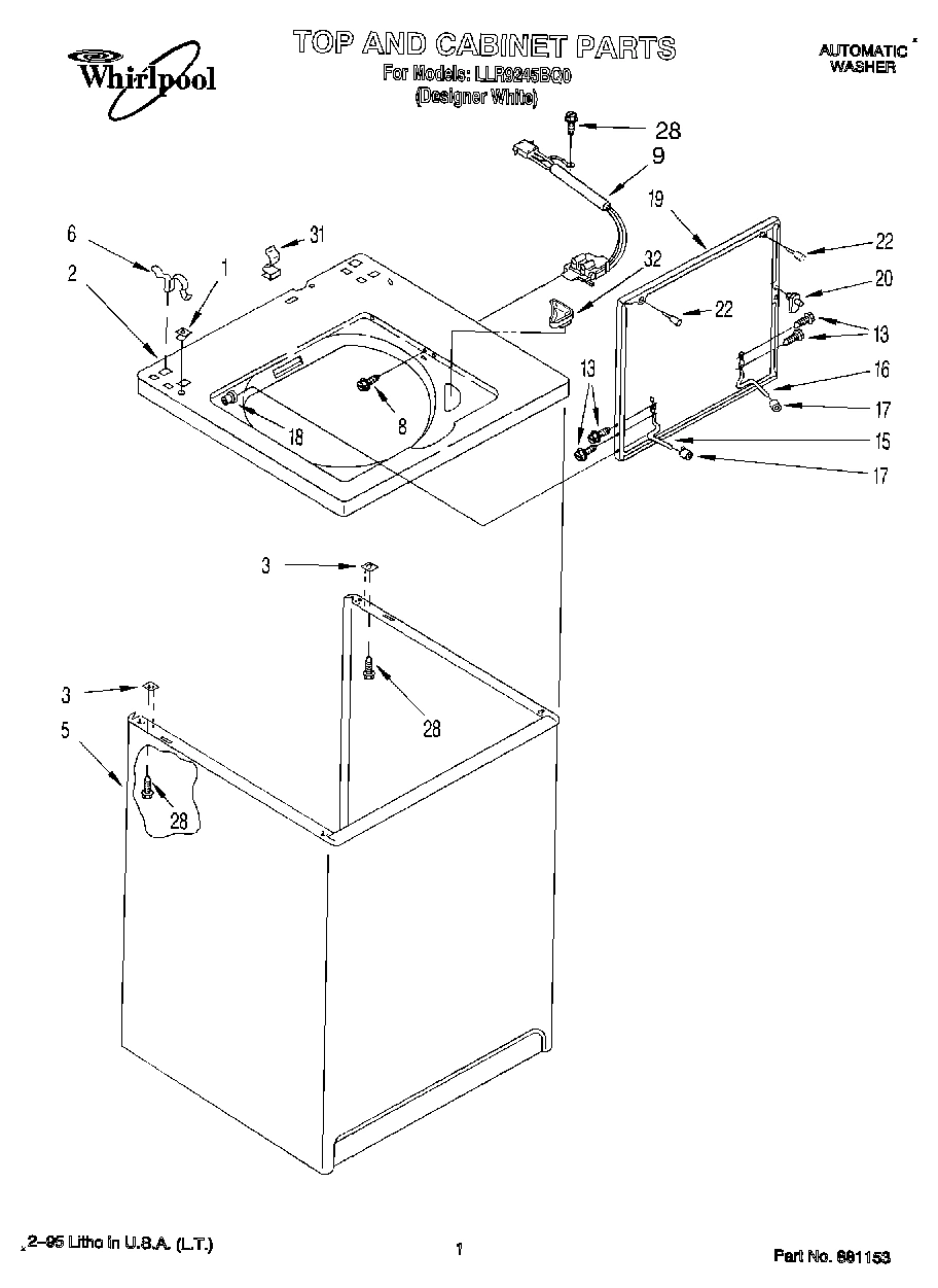 01 - TOP AND CABINET, LIT/OPTIONAL