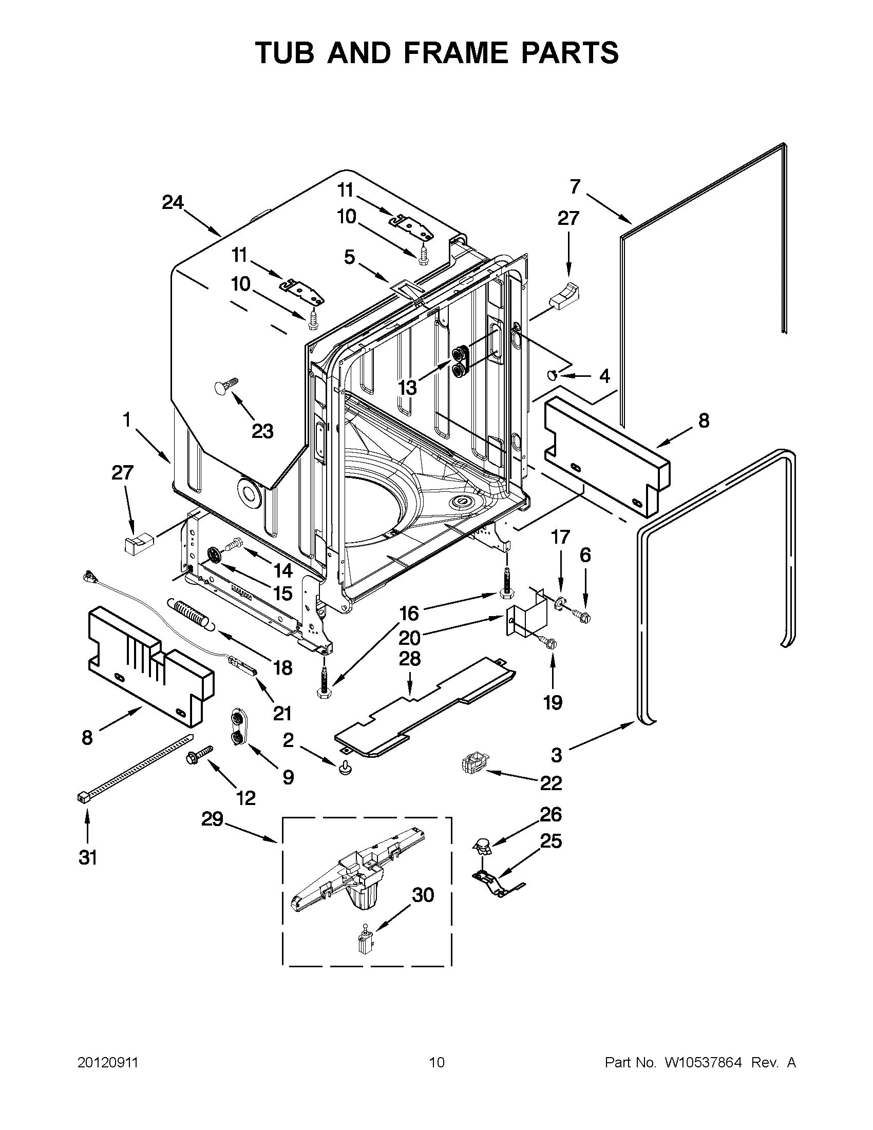 05 - TUB AND FRAME PARTS