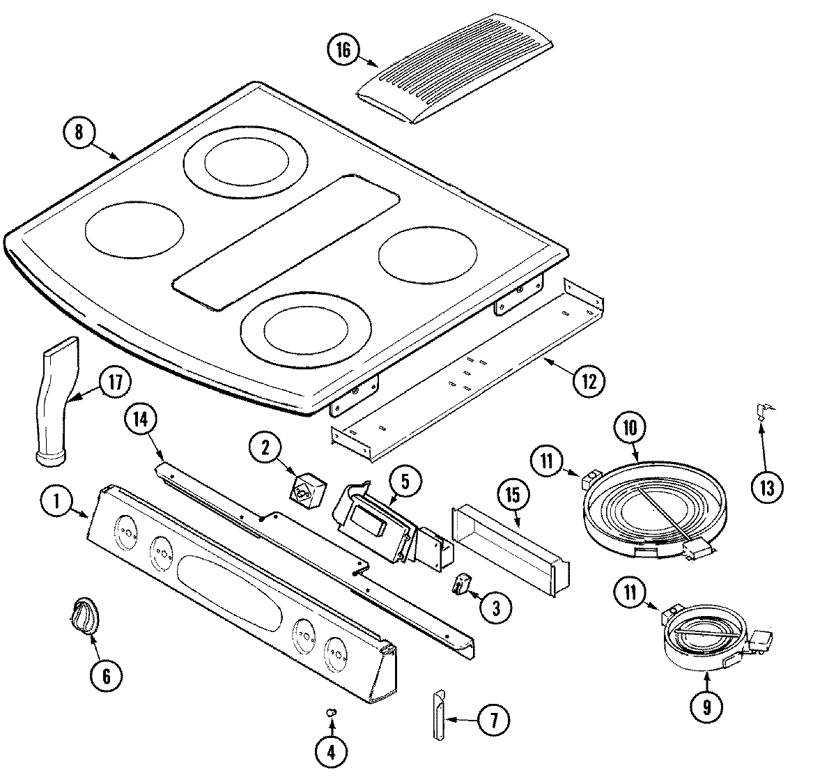 03 - CONTROL PANEL/TOP ASSEMBLY