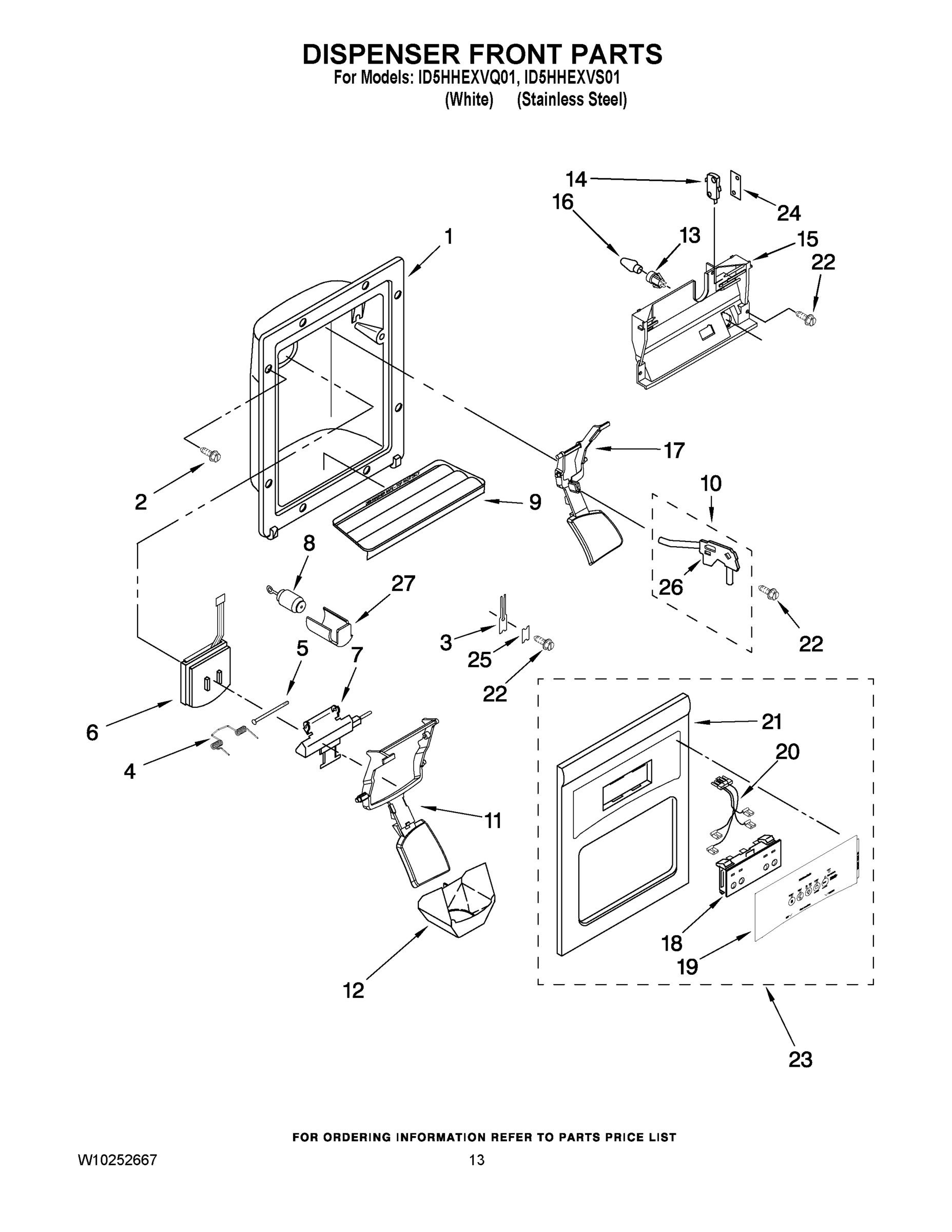 08 - DISPENSER FRONT PARTS