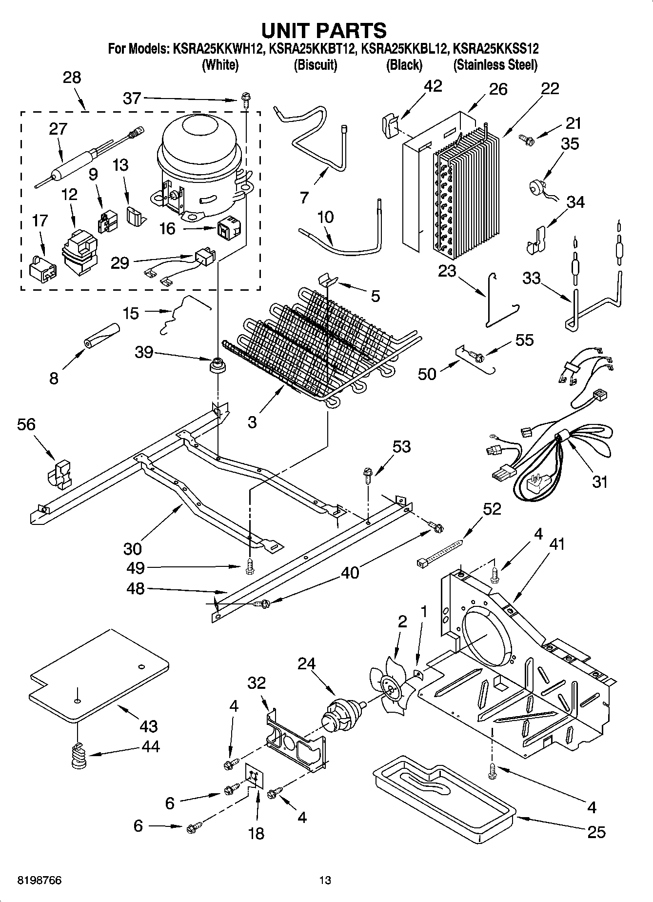 09 - UNIT PARTS, PARTS NOT ILLUSTRATED