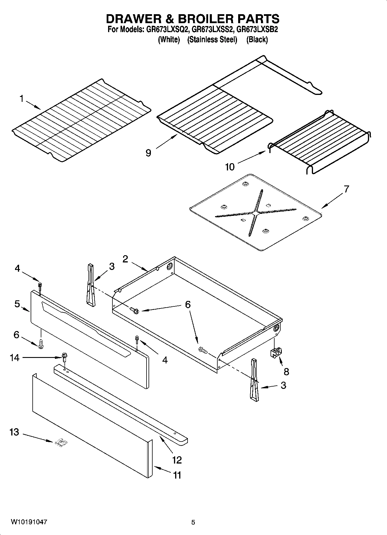 04 - DRAWER & BROILER PARTS