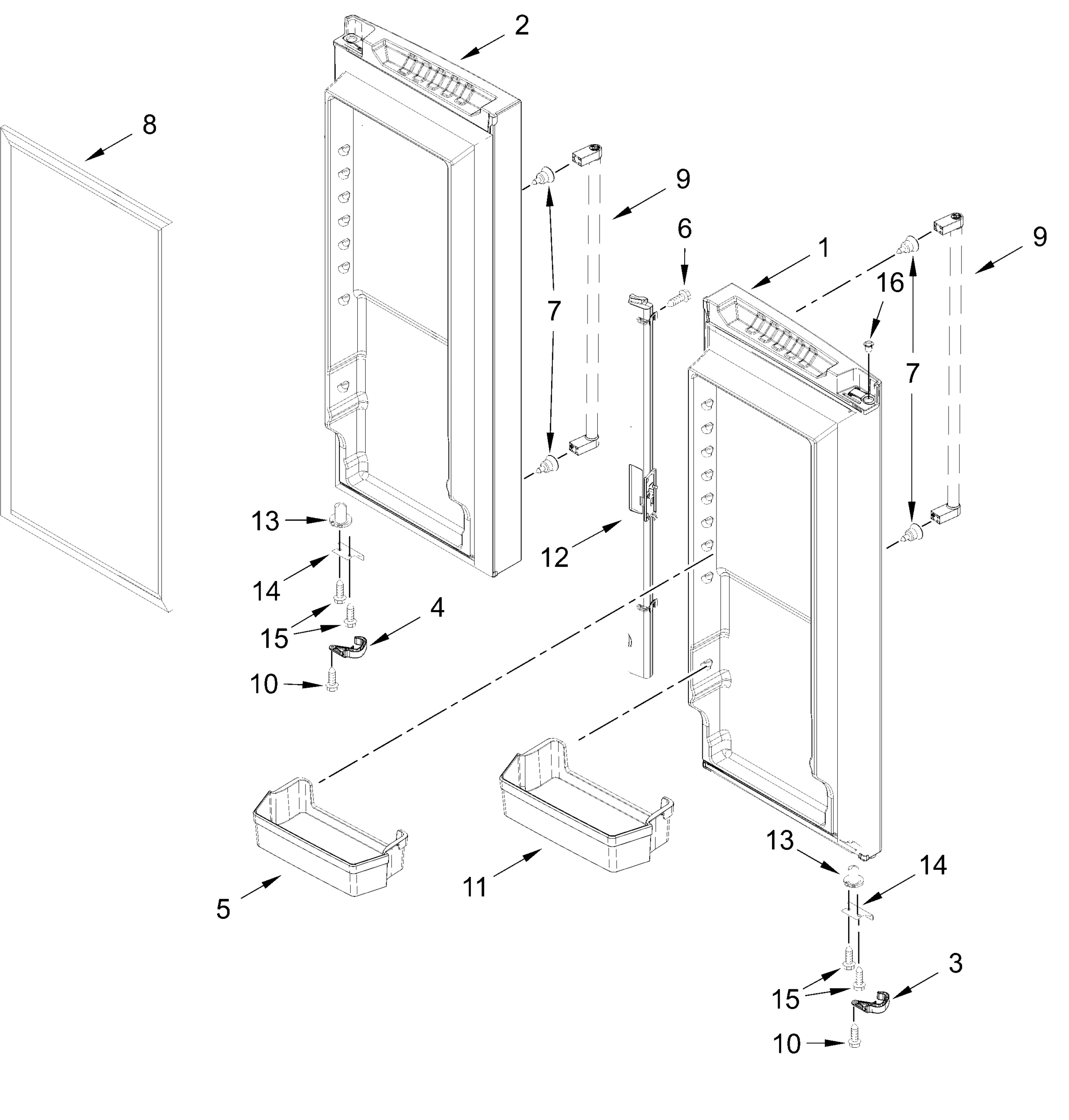 REFRIGERATOR DOOR PARTS