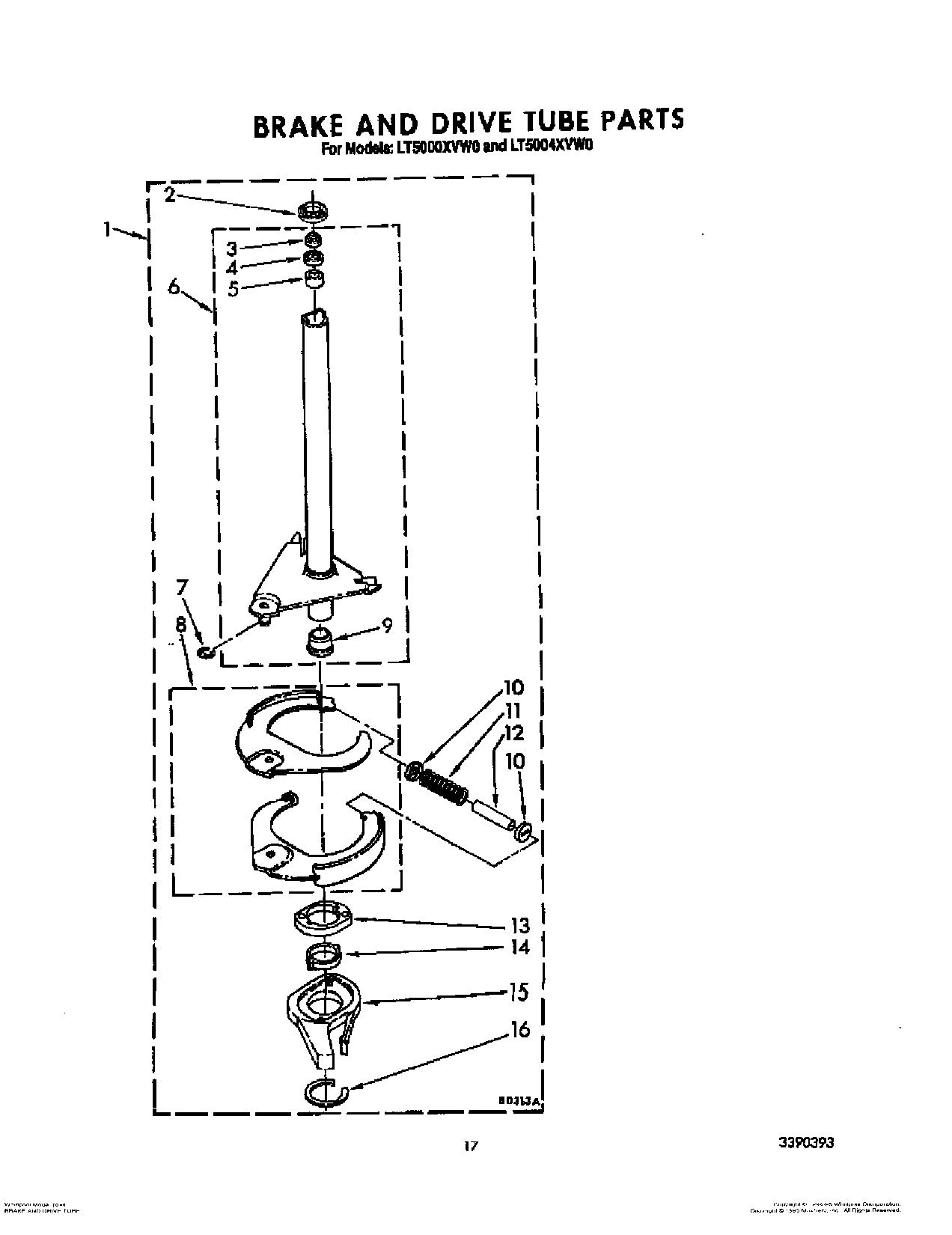 14 - BRAKE AND DRIVE TUBE