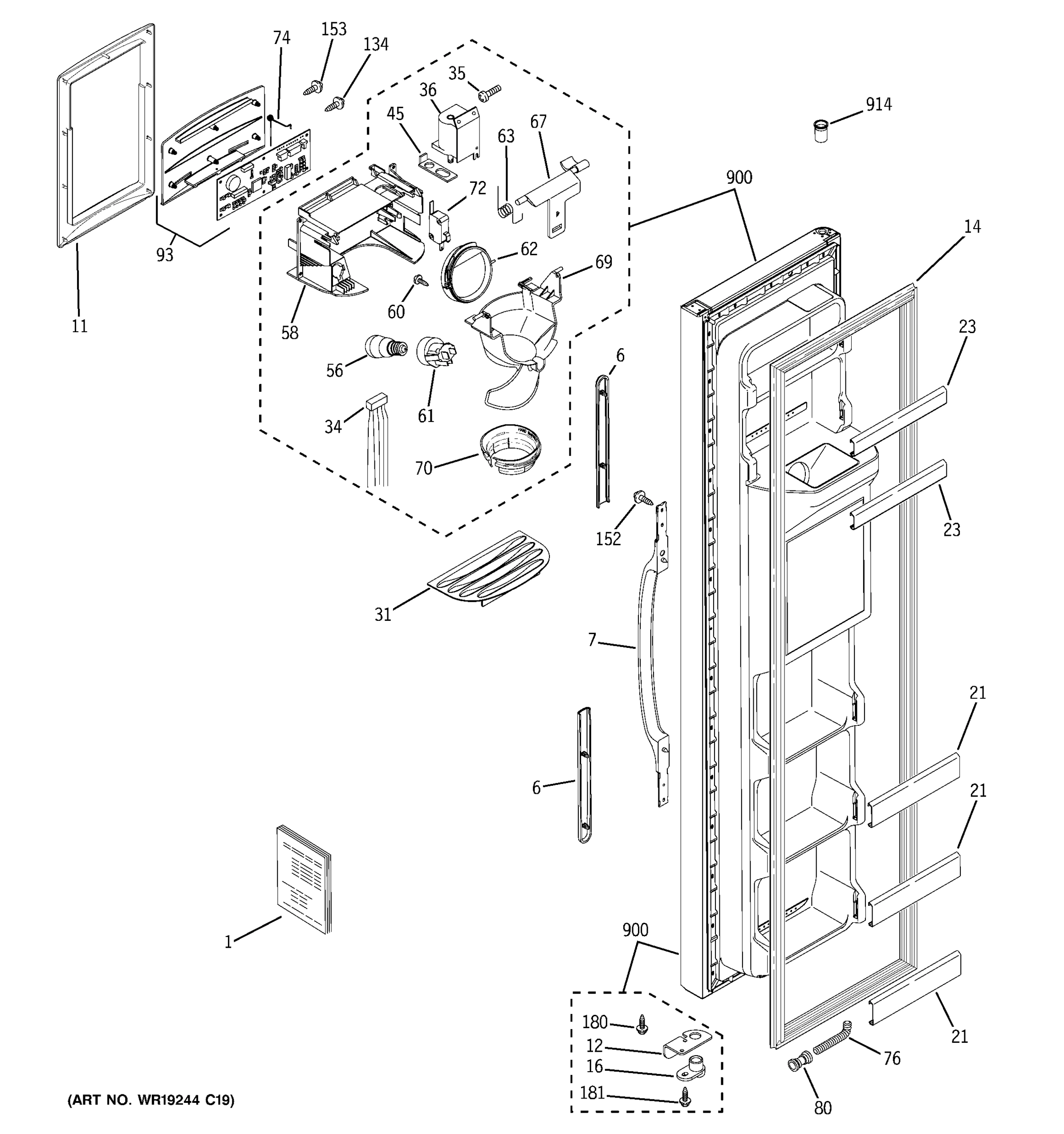 FREEZER DOOR