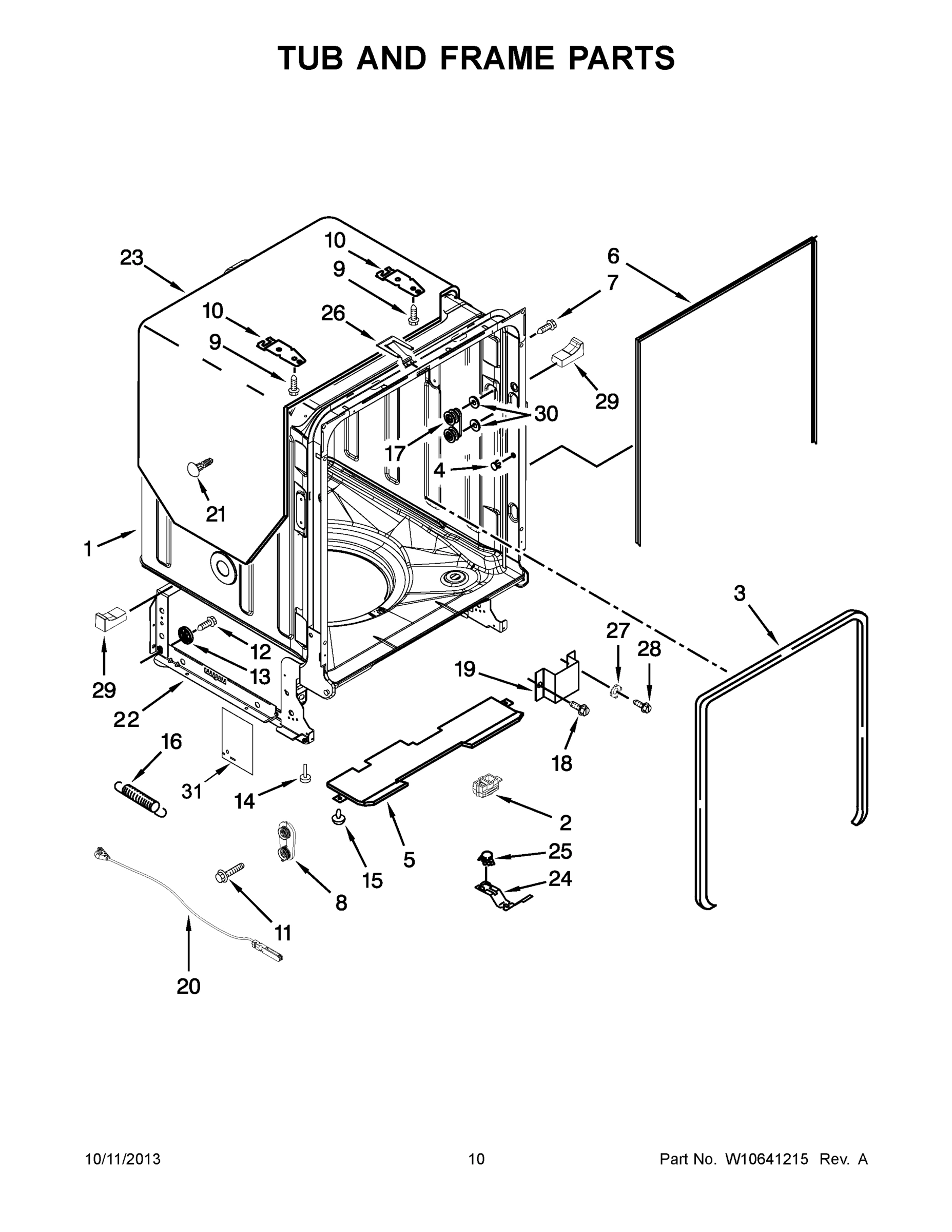 06 - TUB AND FRAME PARTS