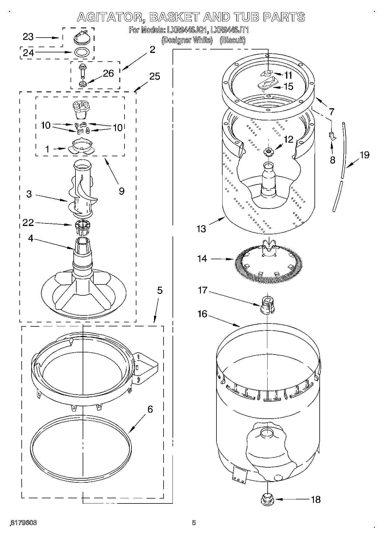 03 - AGITATOR, BASKET, AND TUB