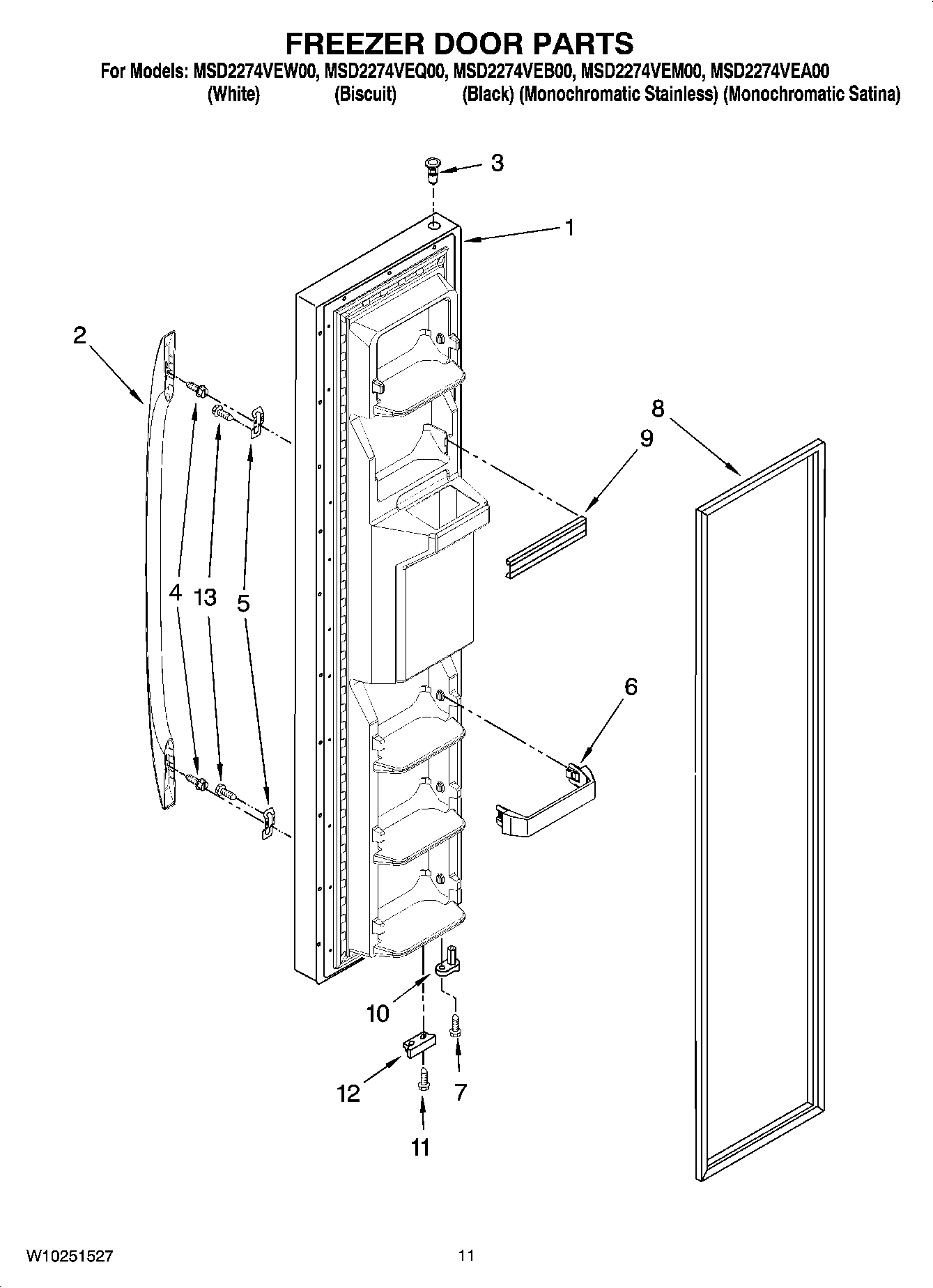 07 - FREEZER DOOR PARTS