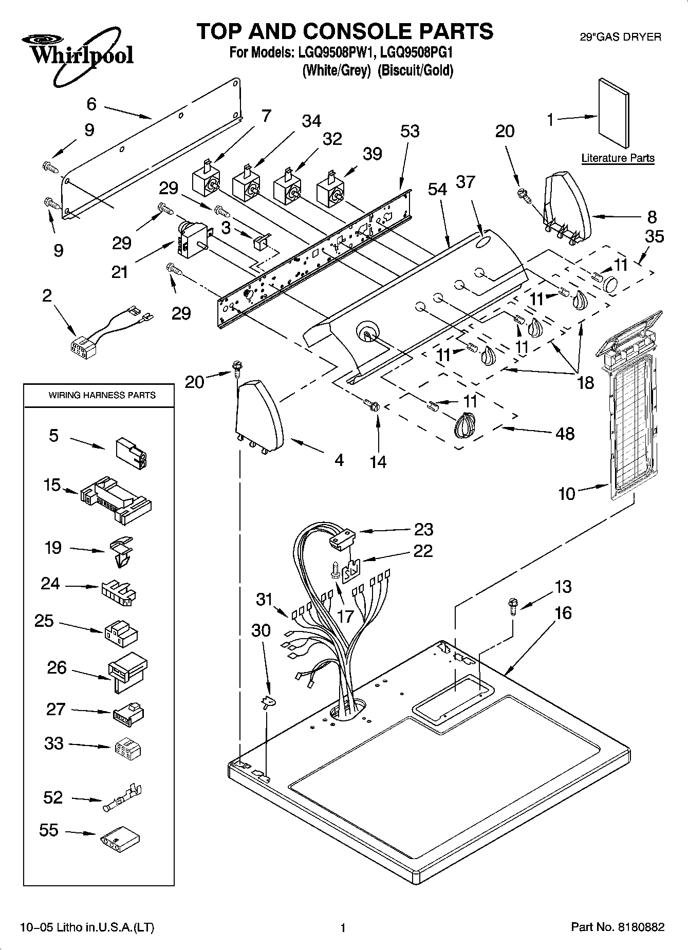 01 - TOP AND CONSOLE PARTS