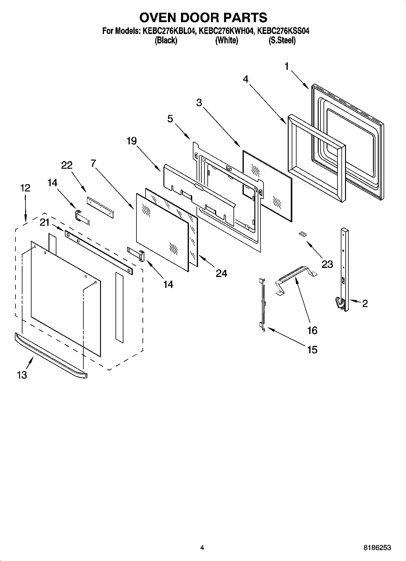 03 - OVEN DOOR PARTS