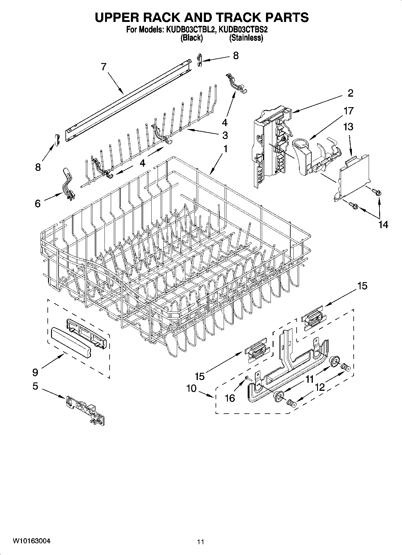 09 - UPPER RACK AND TRACK PARTS
