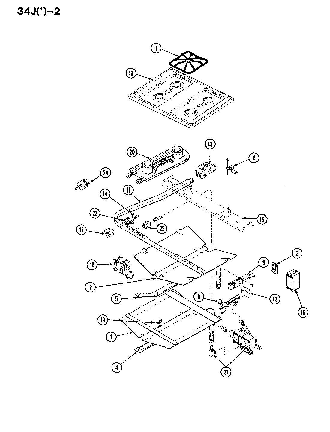 04 - TOP ASSEMBLY/GAS CONTROLS