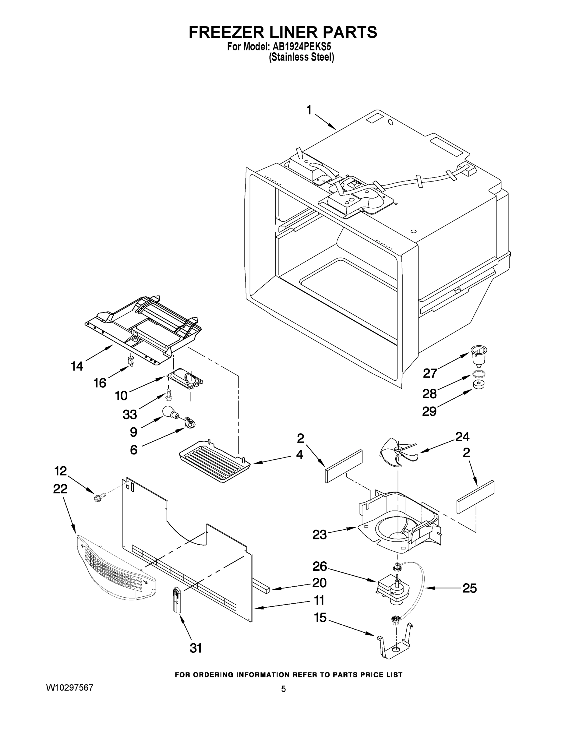 03 - FREEZER LINER PARTS
