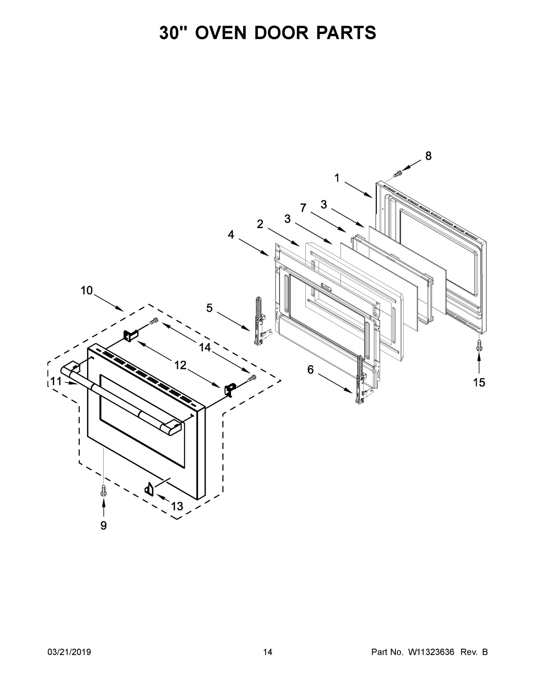 08 - 30" OVEN DOOR PARTS