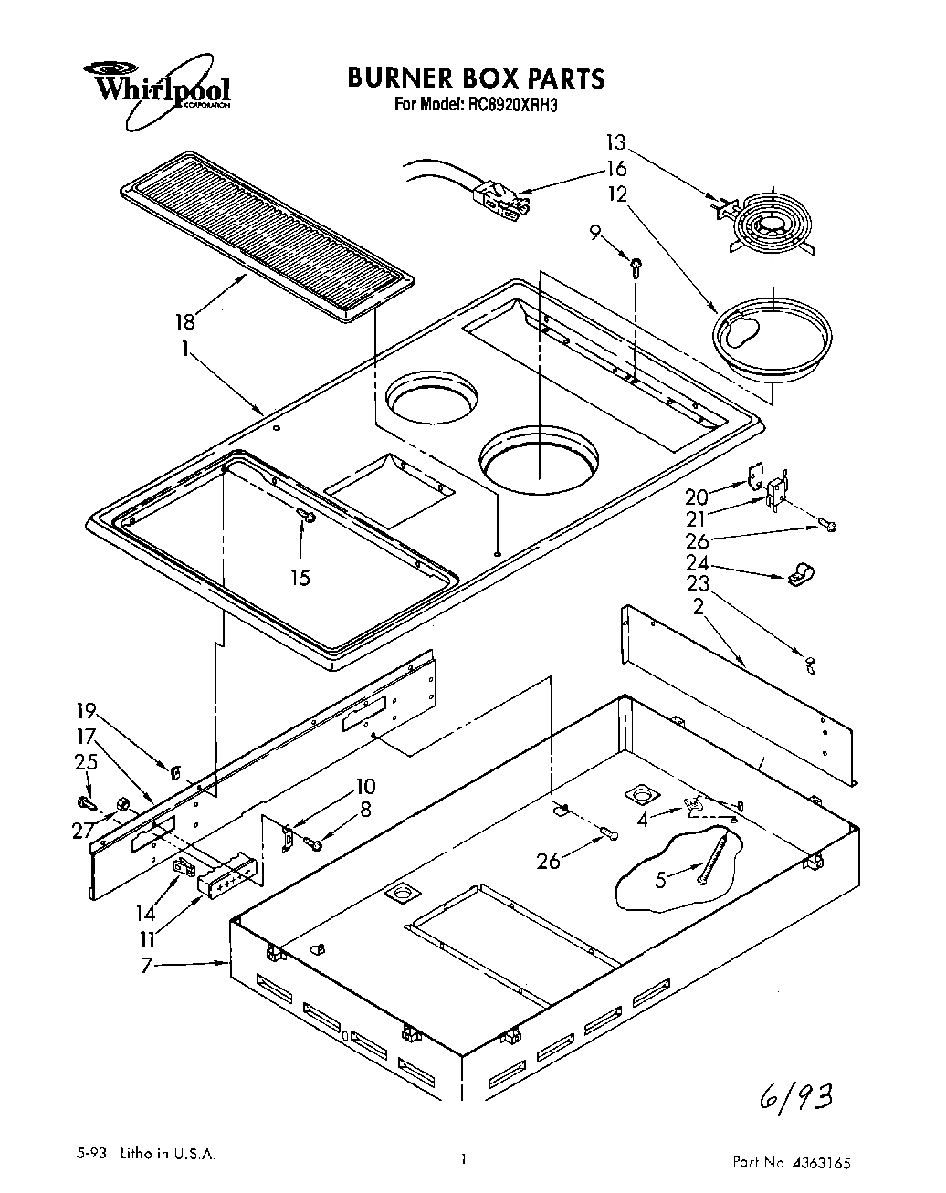 01 - BURNER BOX, LIT/OPTIONAL