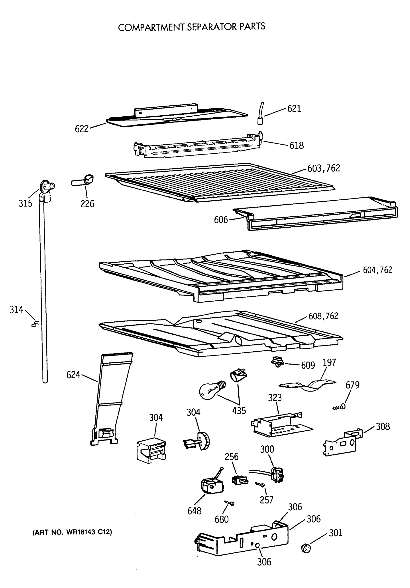 COMPARTMENT SEPARATOR PARTS