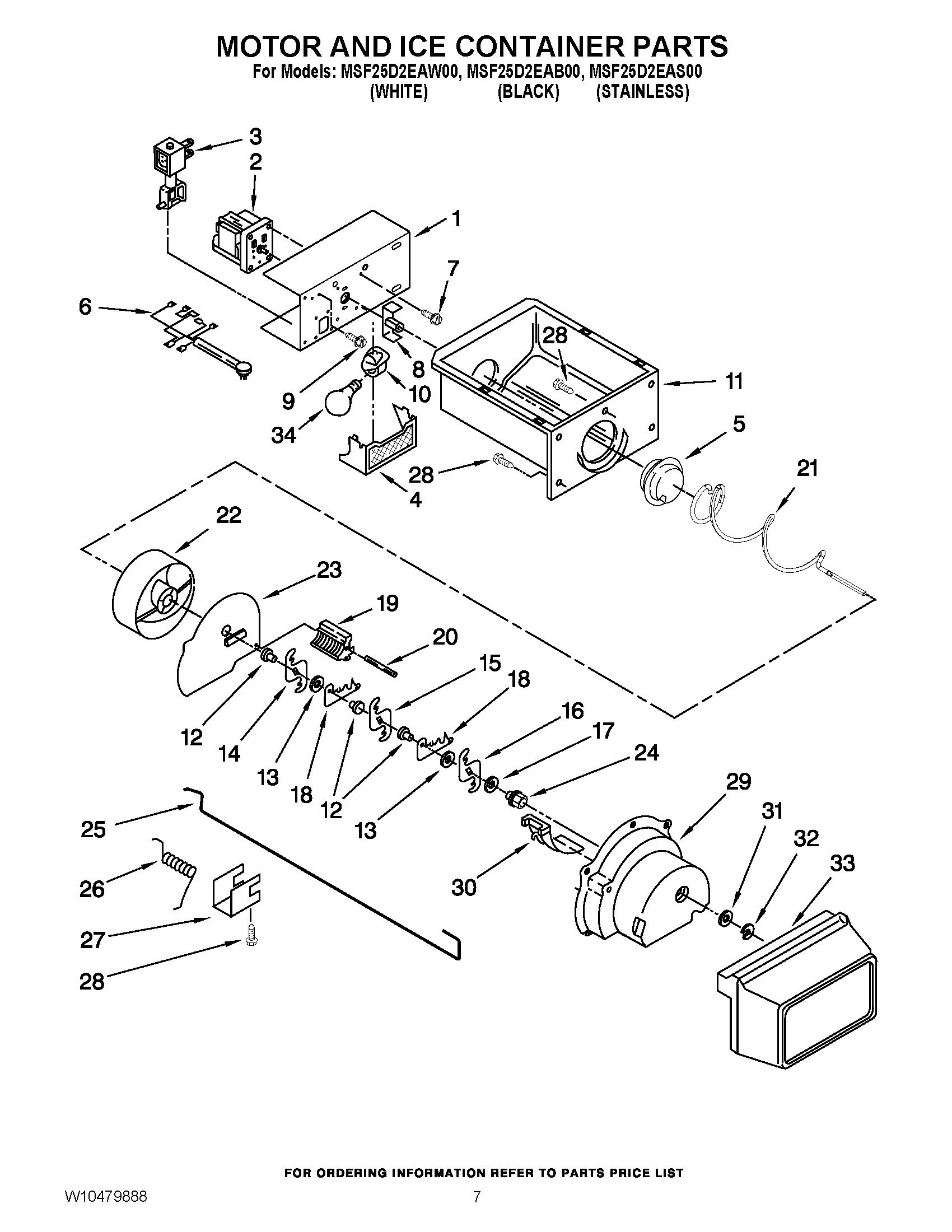 05 - MOTOR AND ICE CONTAINER PARTS