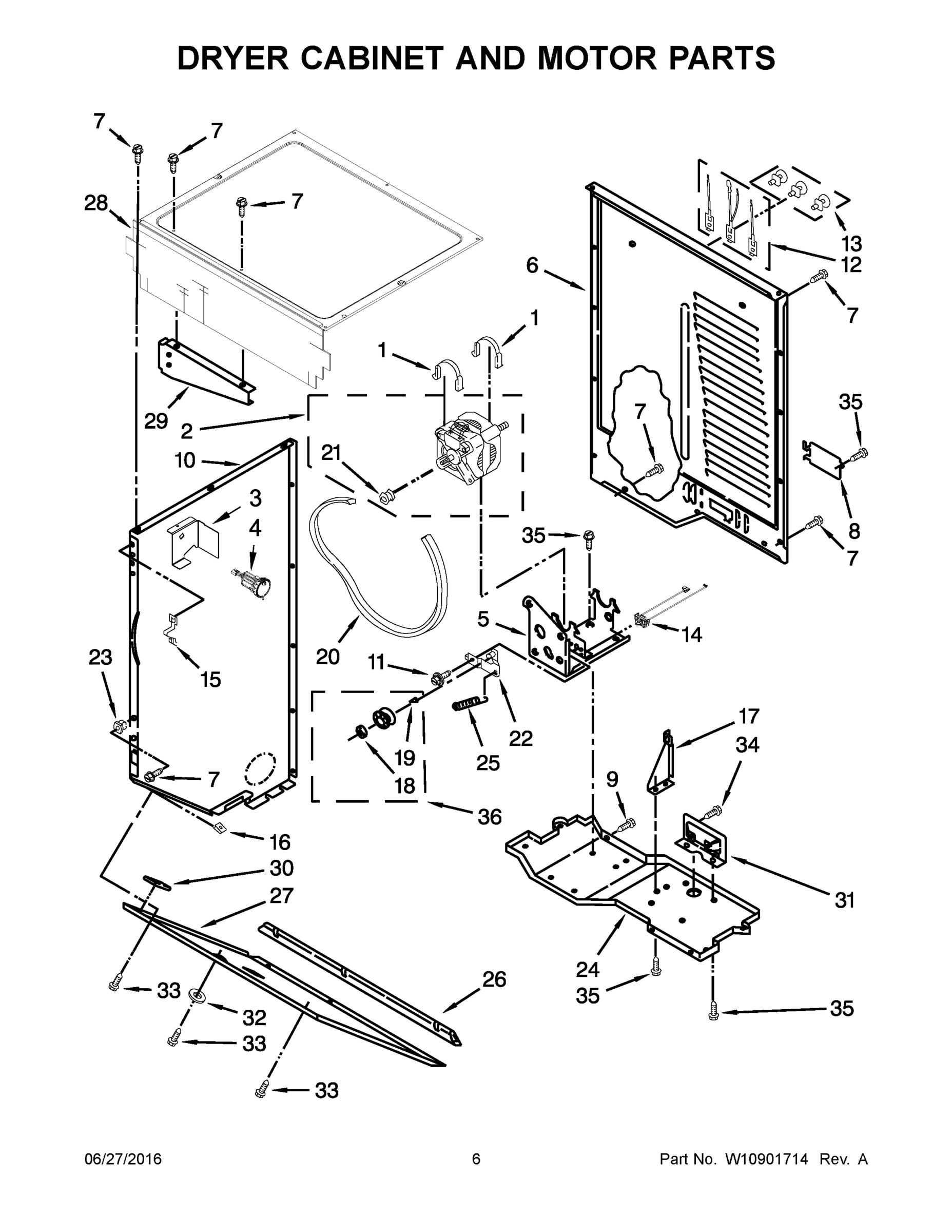 04 - DRYER CABINET AND MOTOR PARTS