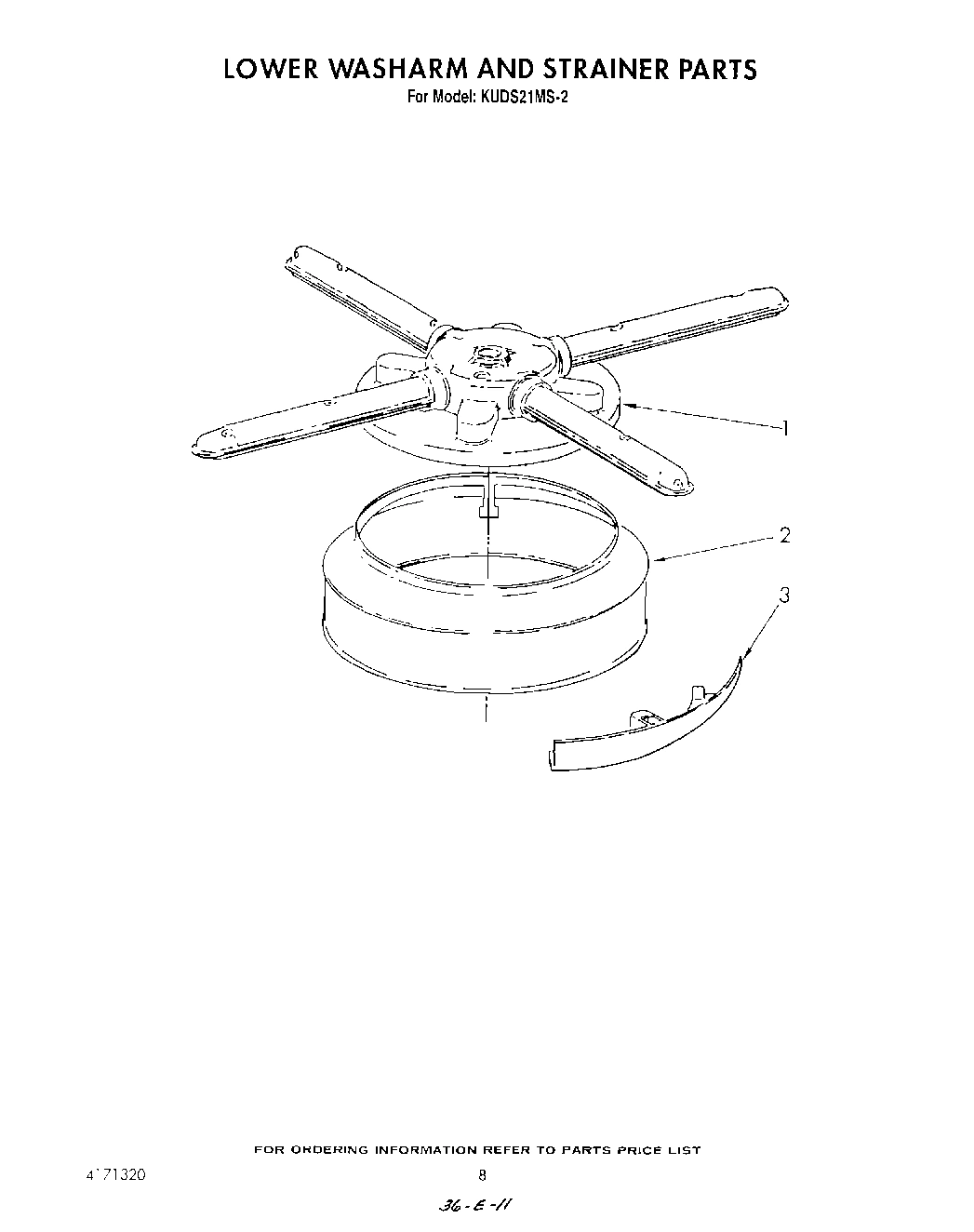 06 - LOWER WASH ARM AND STRAINER