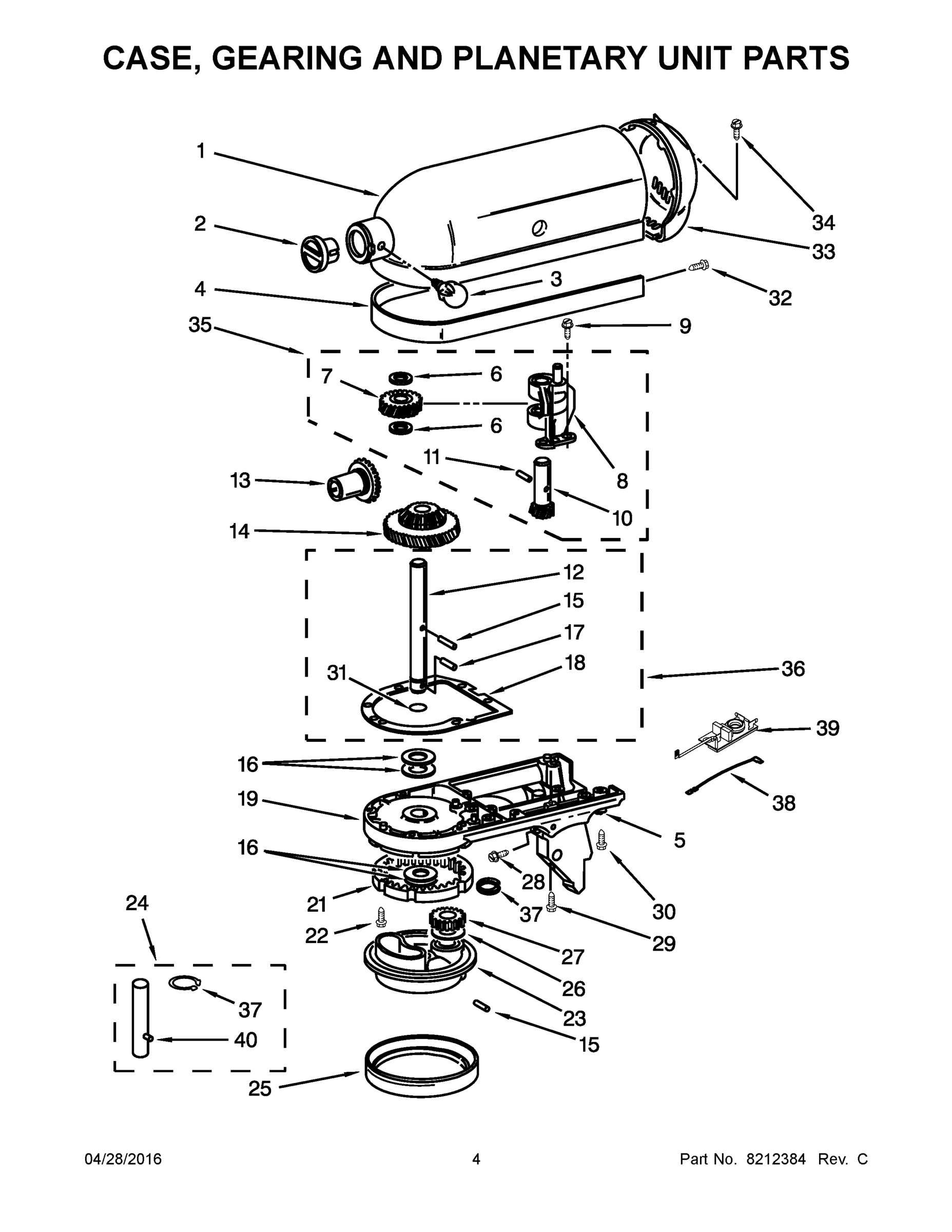 03 - CASE, GEARING AND PLANETARY UNIT PARTS