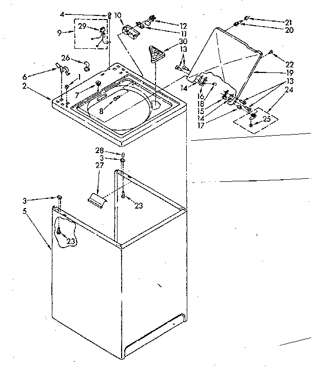TOP AND CABINET PARTS