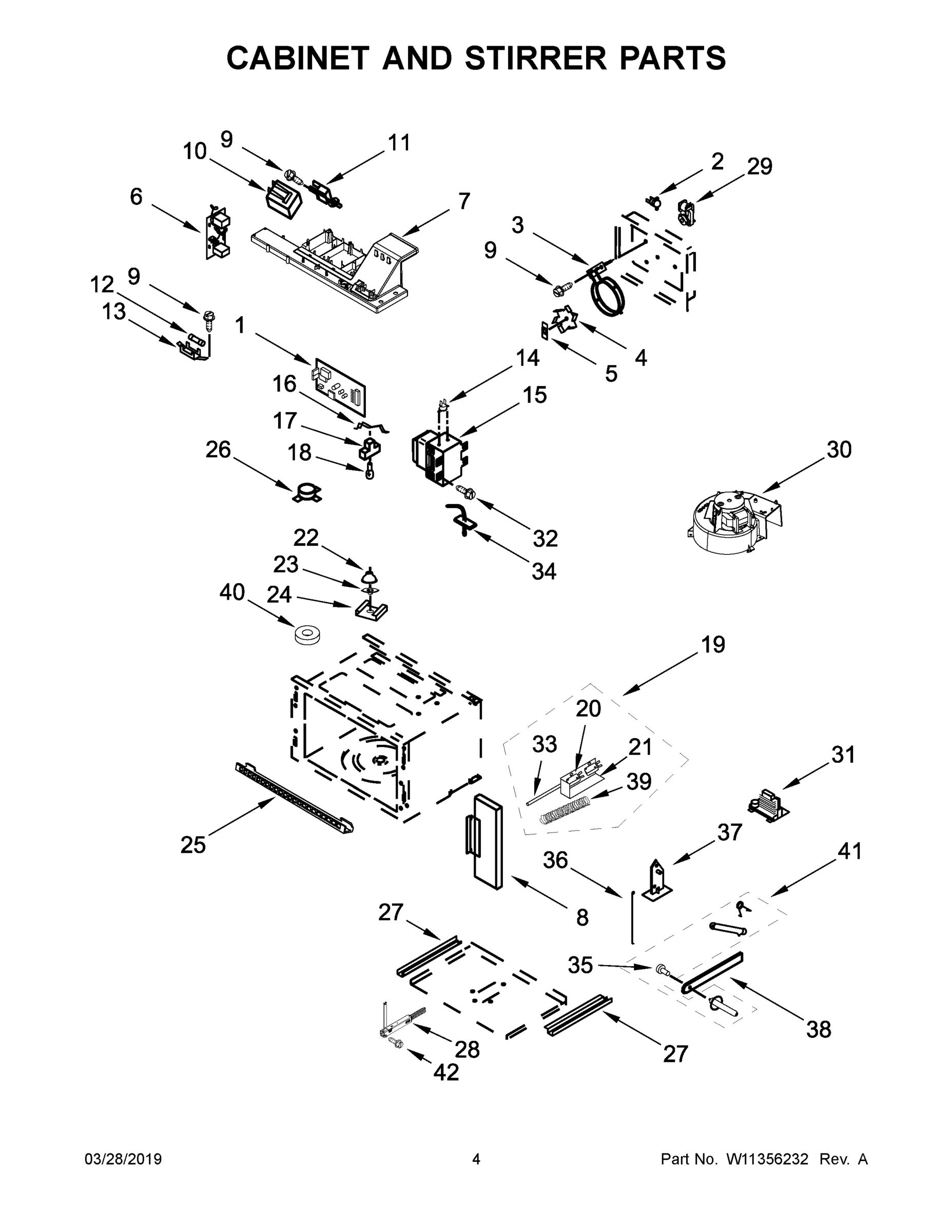 03 - CABINET AND STIRRER PARTS