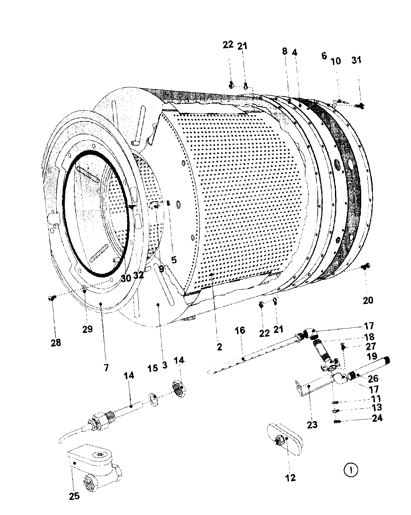 20 - BASKET & OUTER SHELL ASSY. (SERIES 11)