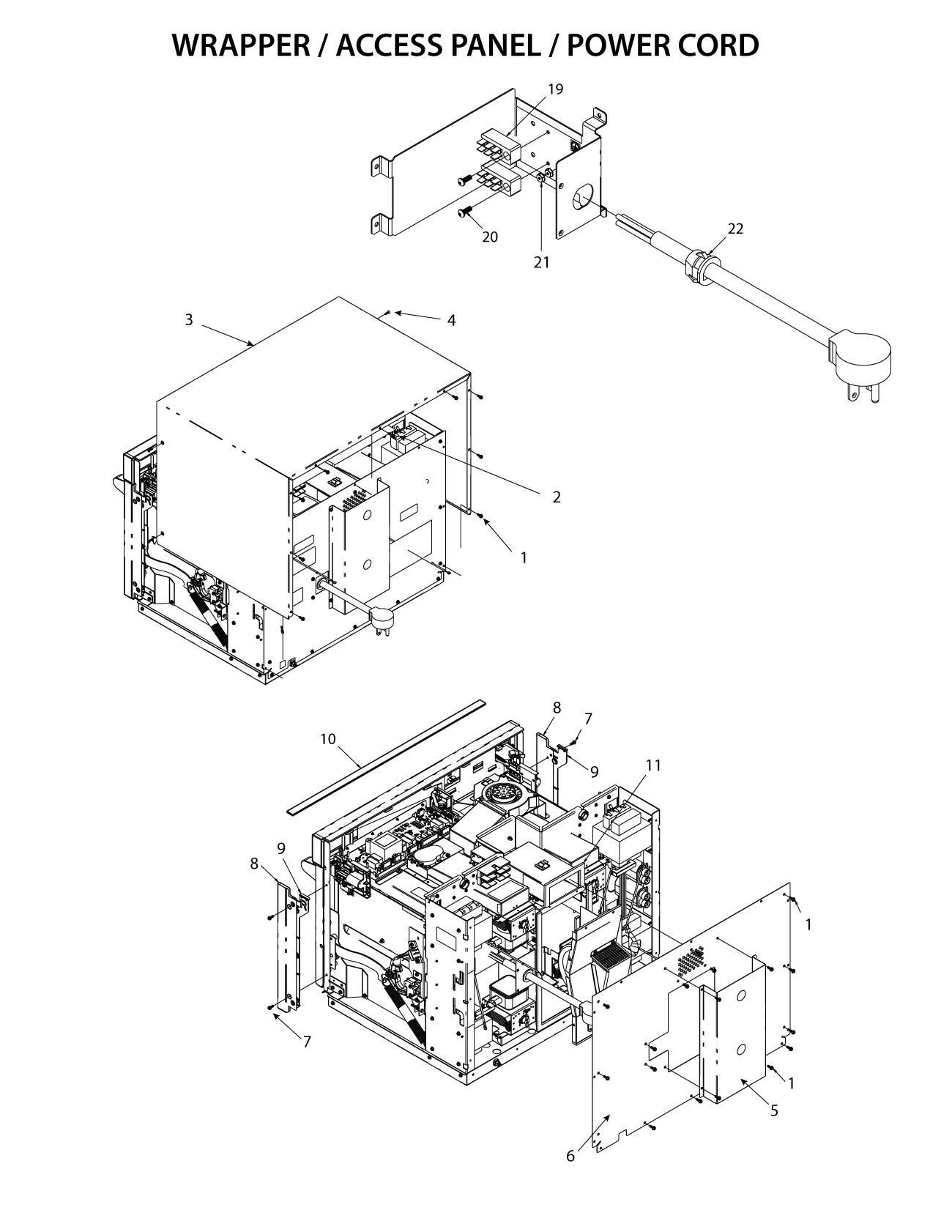 WRAPPER / ACCESS PANEL / POWER CORD