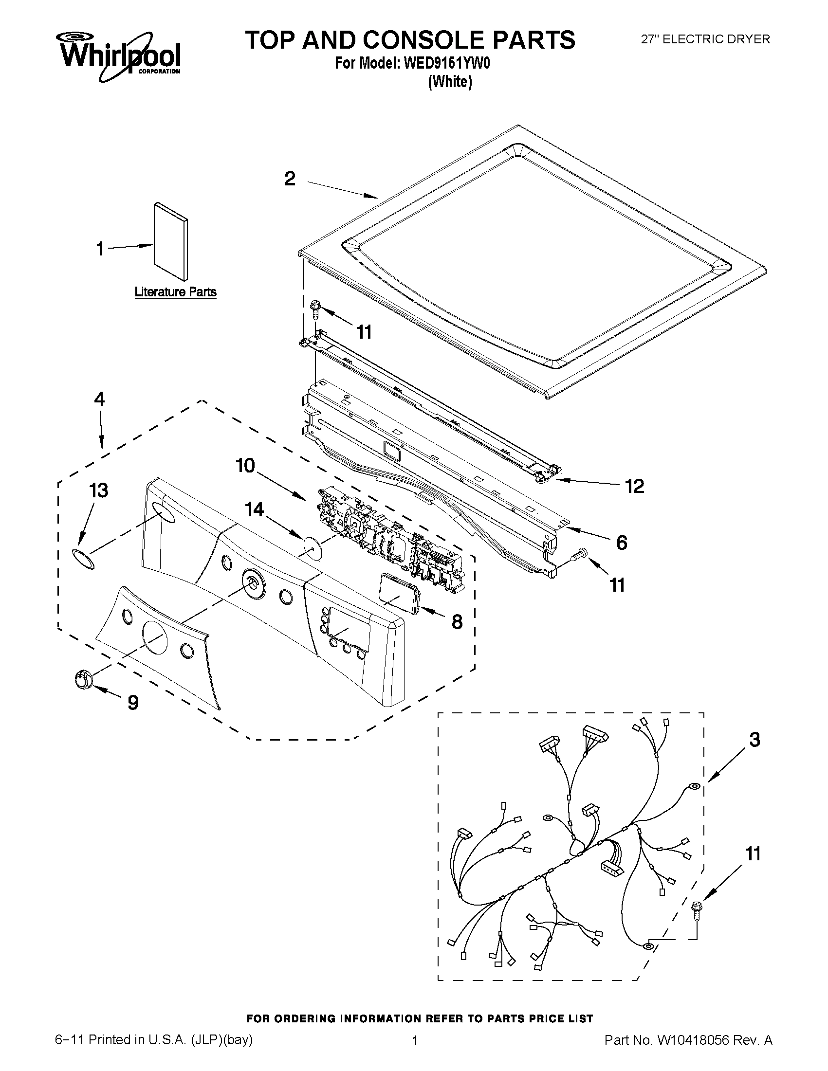 01 - TOP AND CONSOLE PARTS