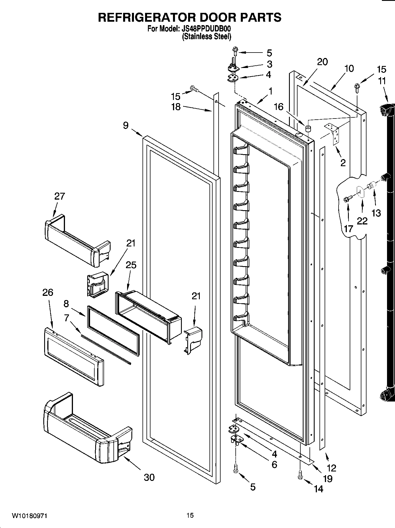 10 - REFRIGERATOR DOOR PARTS