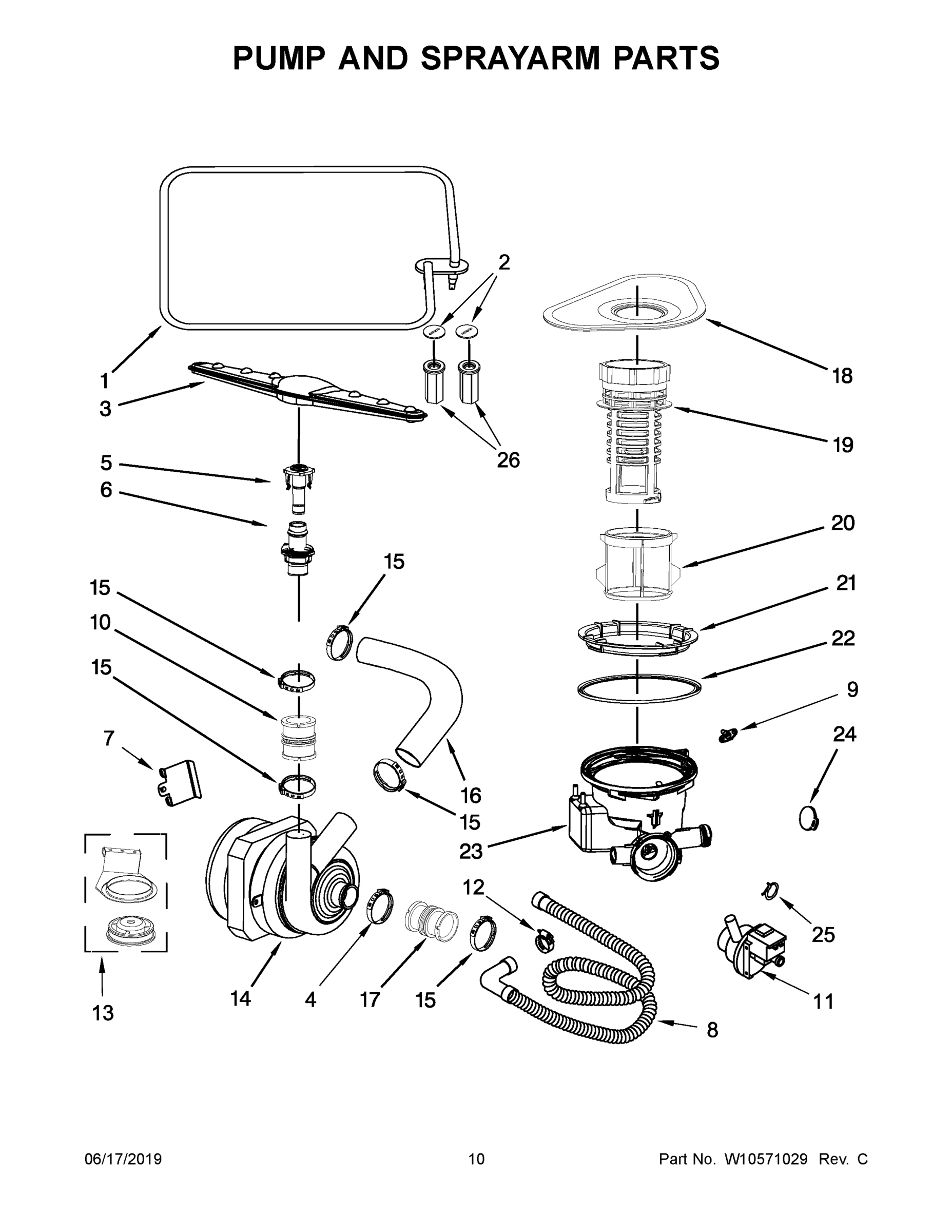 06 - PUMP AND SPRAYARM PARTS