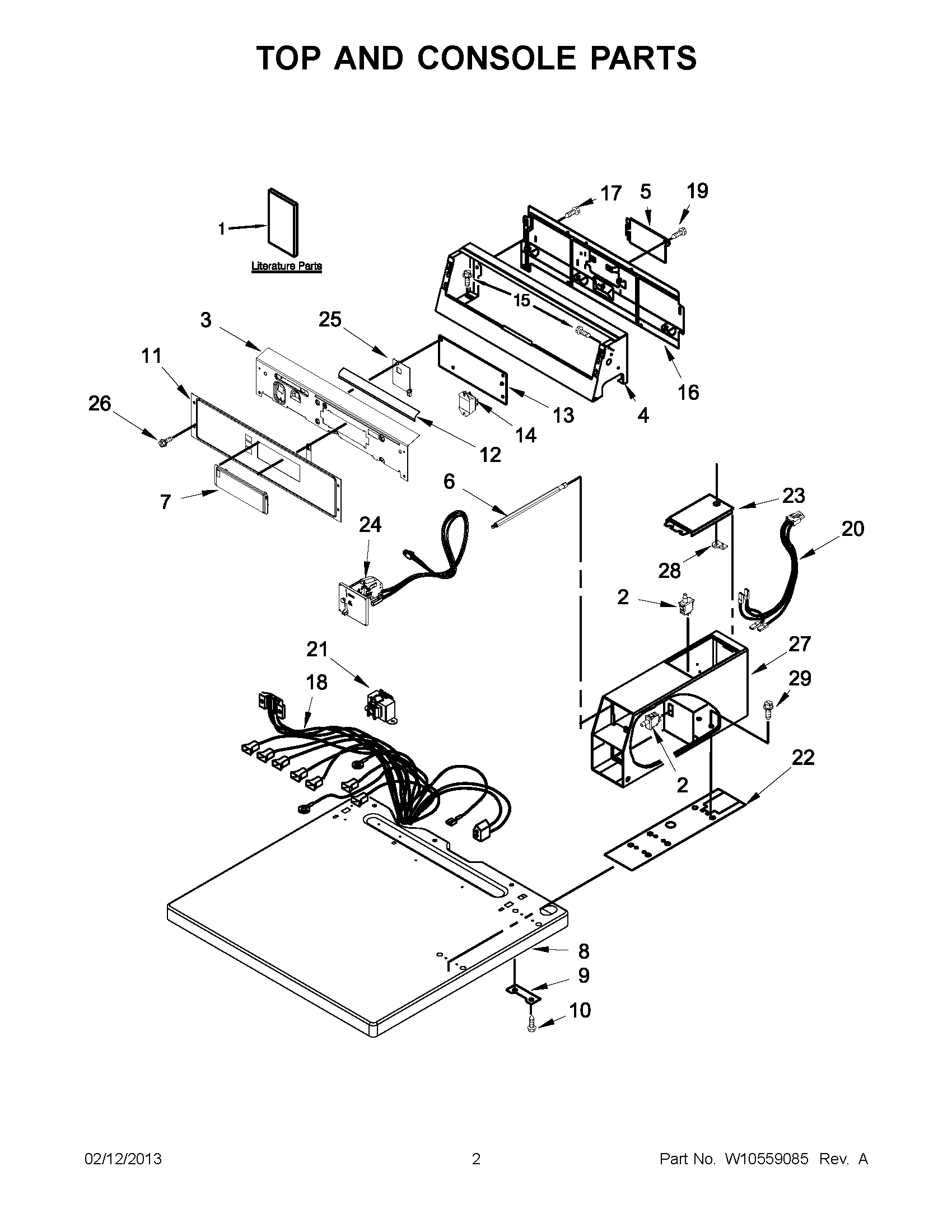 01 - TOP AND CONSOLE PARTS