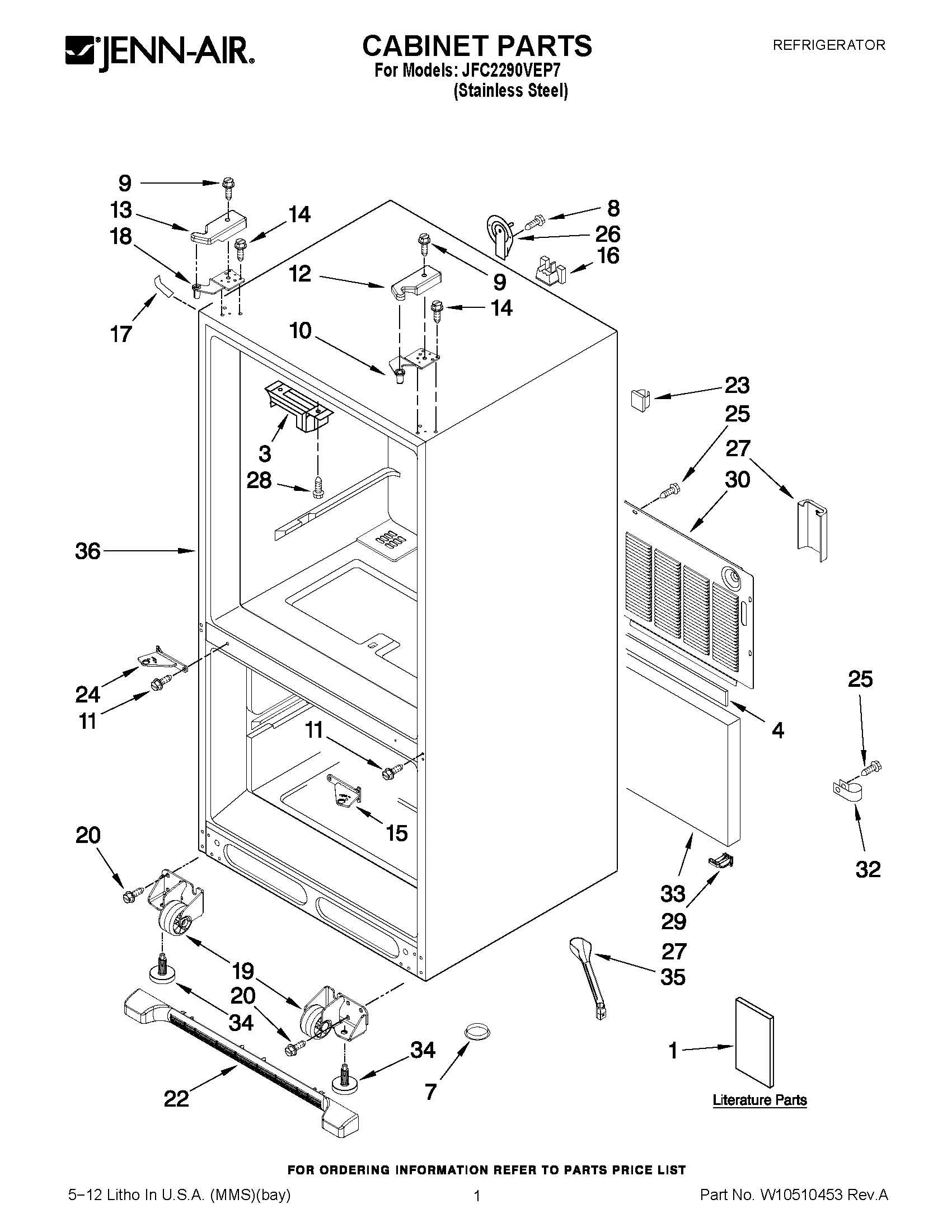 01 - CABINET PARTS