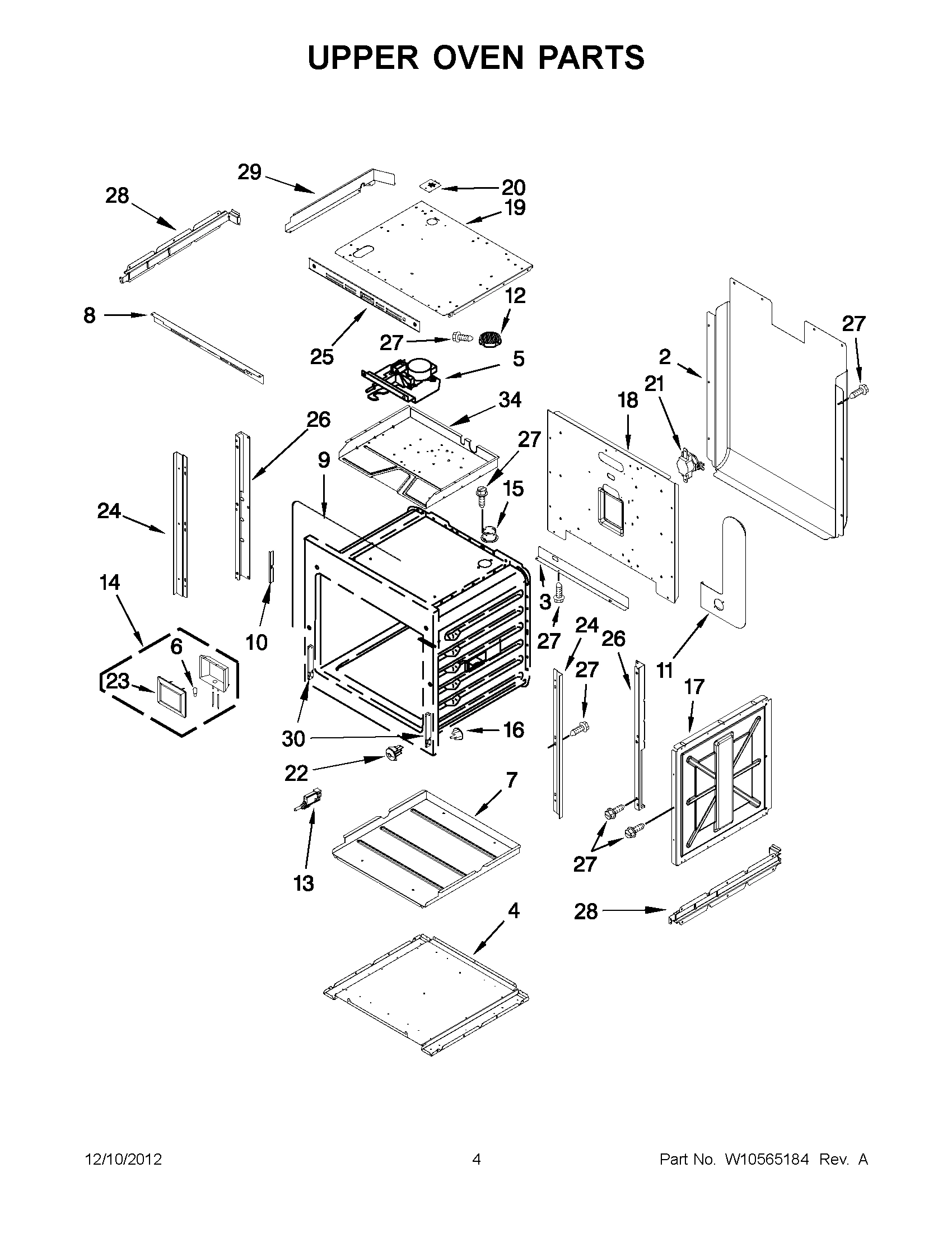 02 - UPPER OVEN PARTS