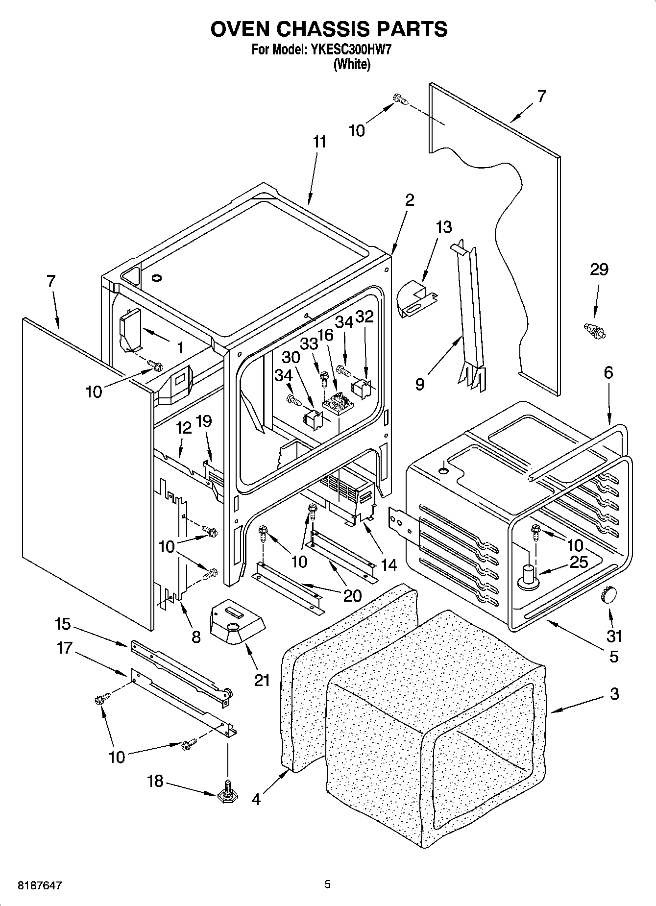 04 - OVEN CHASSIS PARTS