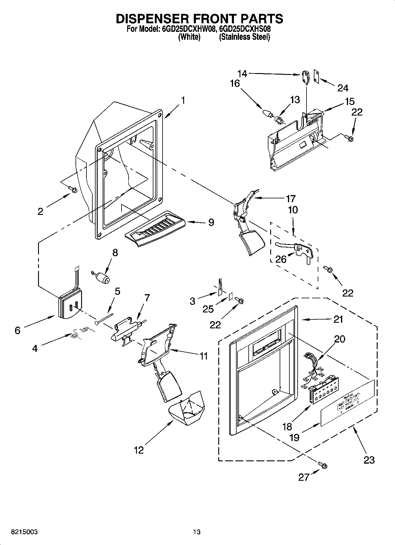 08 - DISPENSER FRONT PARTS
