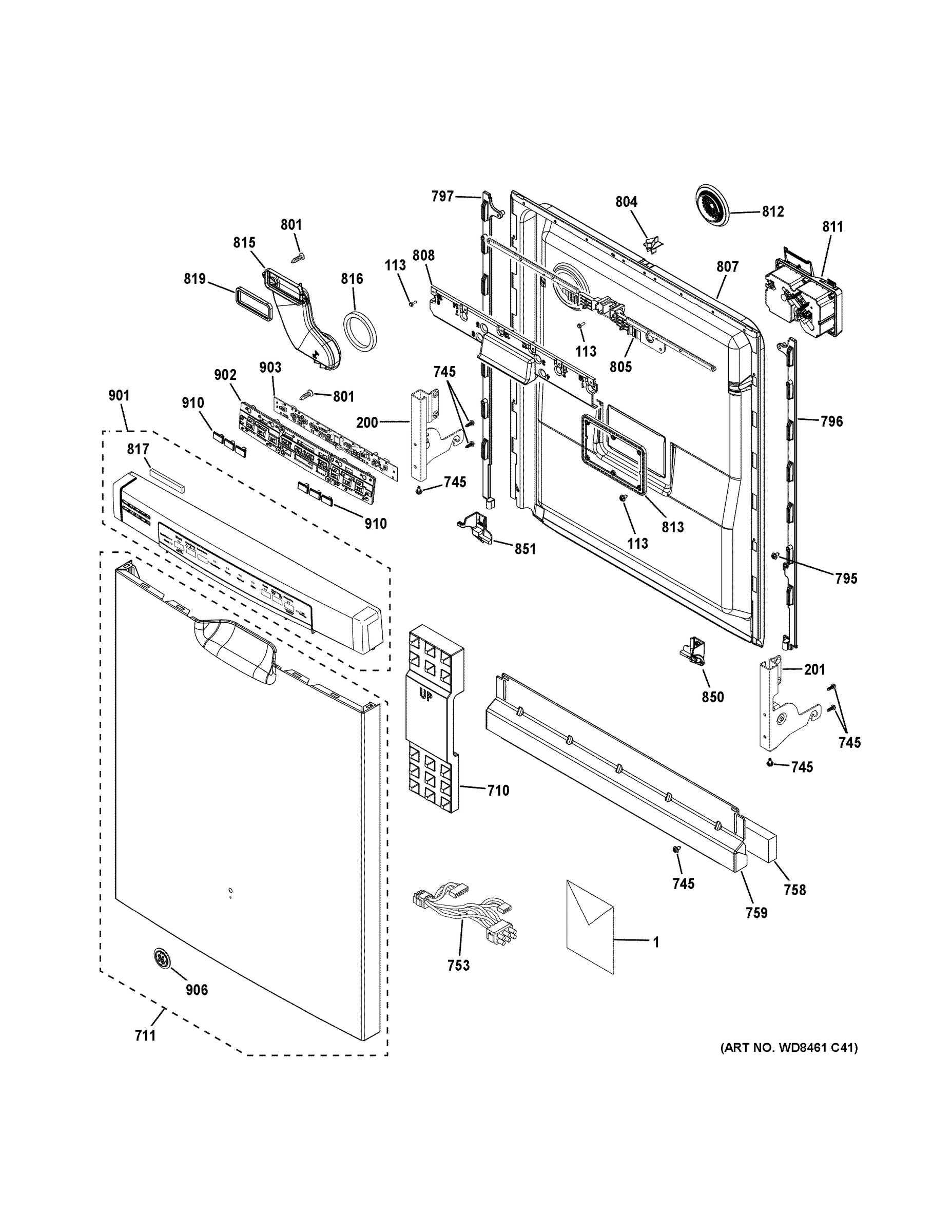 ESCUTCHEON & DOOR ASSEMBLY