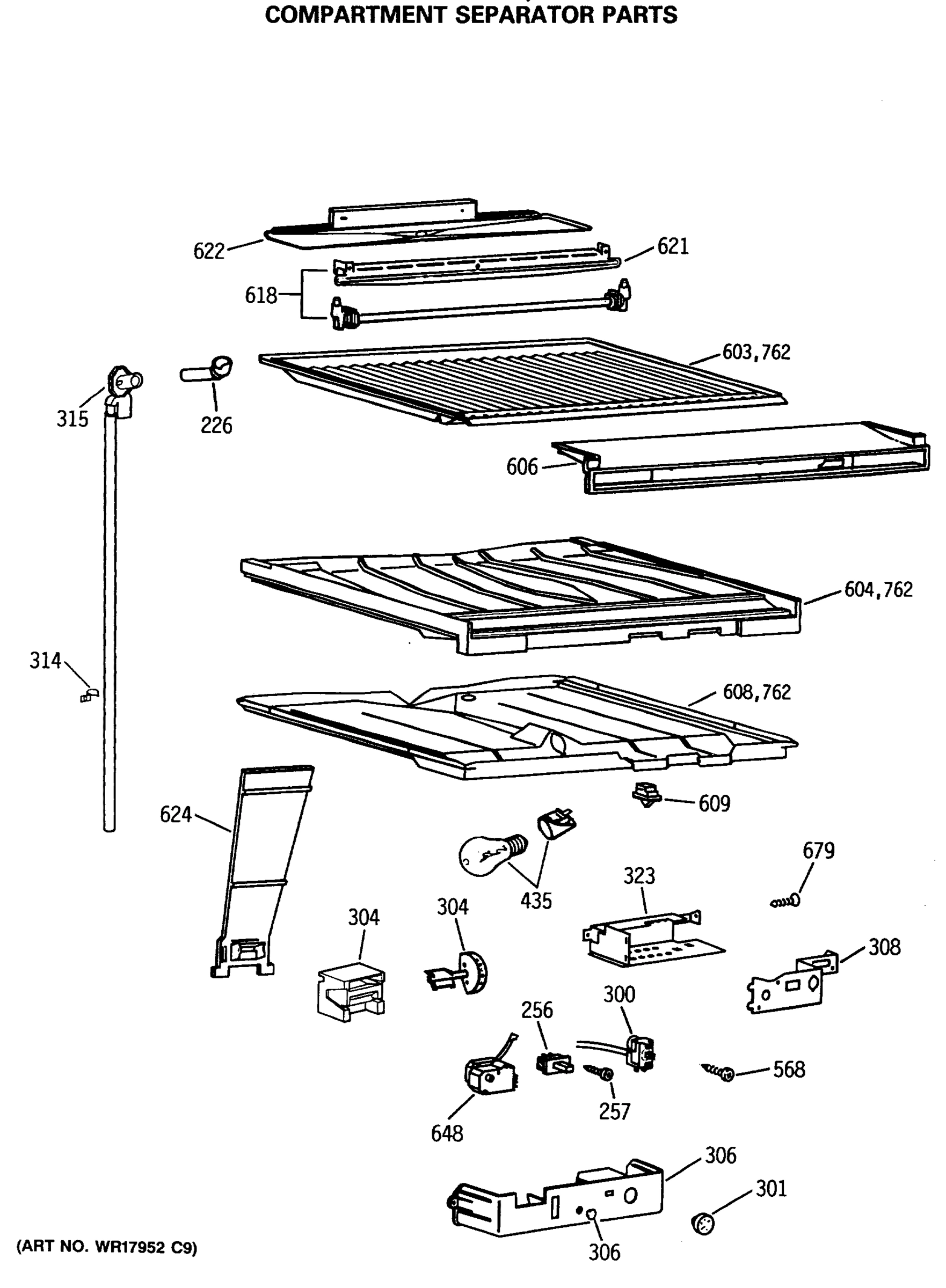 COMPARTMENT SEPARATOR PARTS