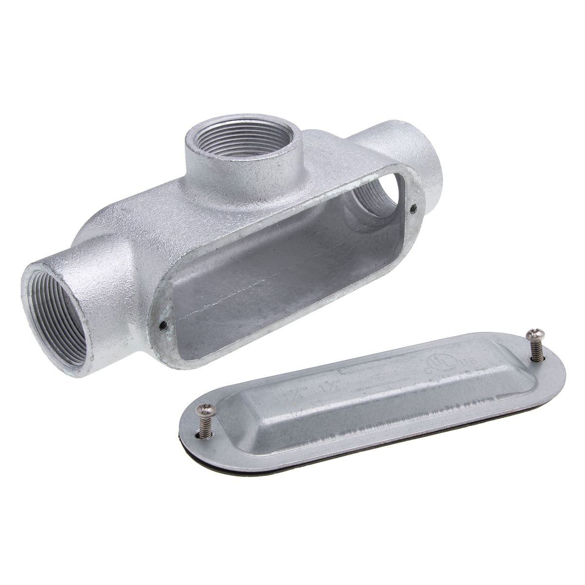 Thomas & Betts T57-G Gray Iron Type T Conduit Body With Cover 1-1/2...