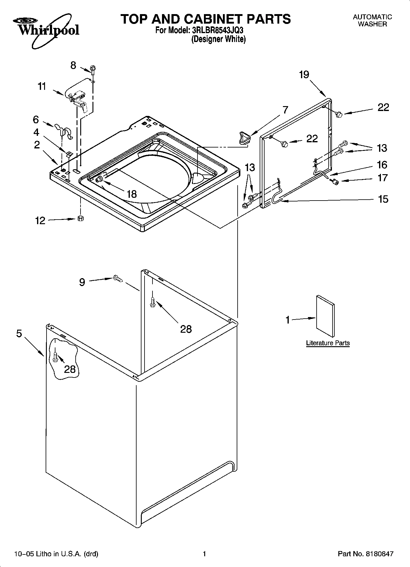 01 - TOP AND CABINET PARTS