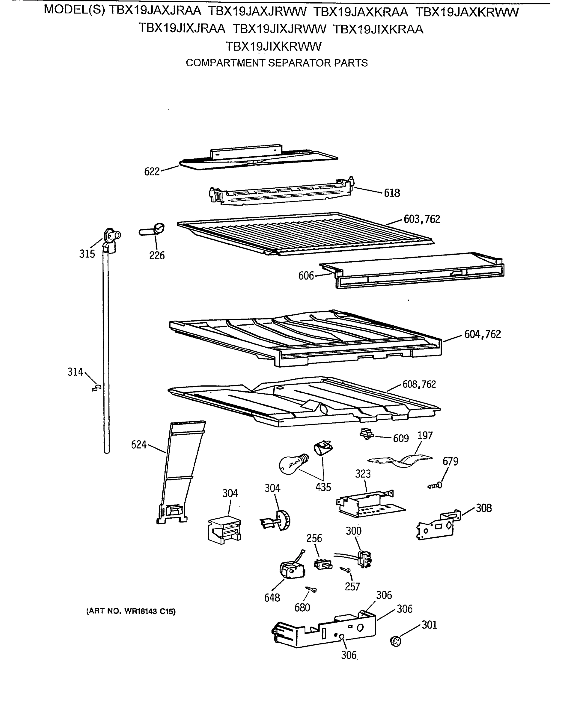 COMPARTMENT SEPARATOR PARTS