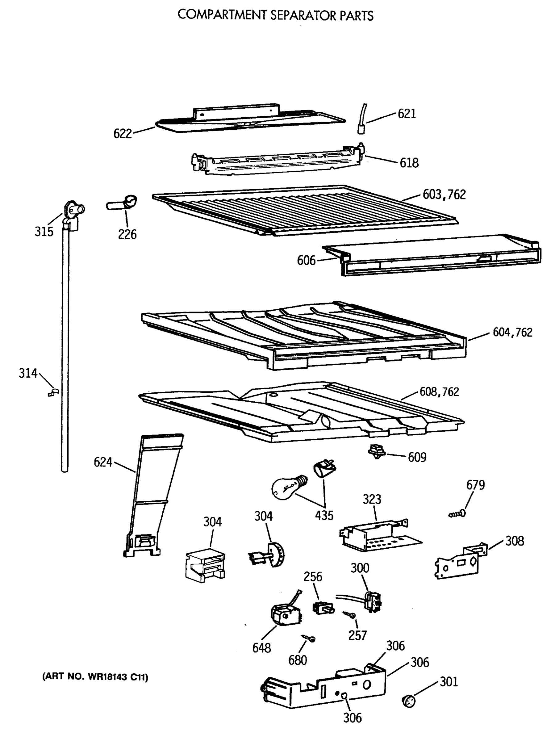 COMPARTMENT SEPARATOR PARTS