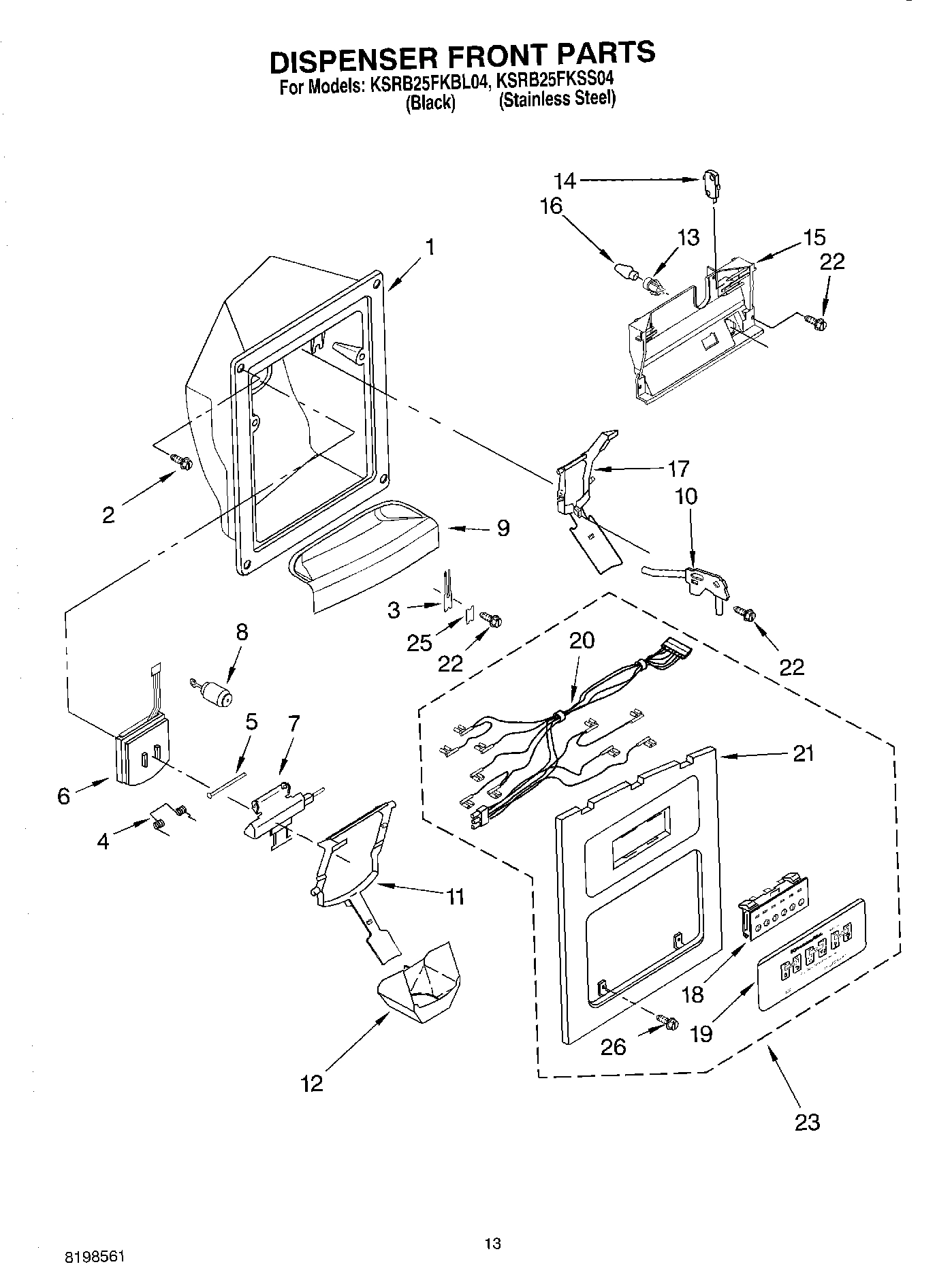 08 - DISPENSER FRONT PARTS