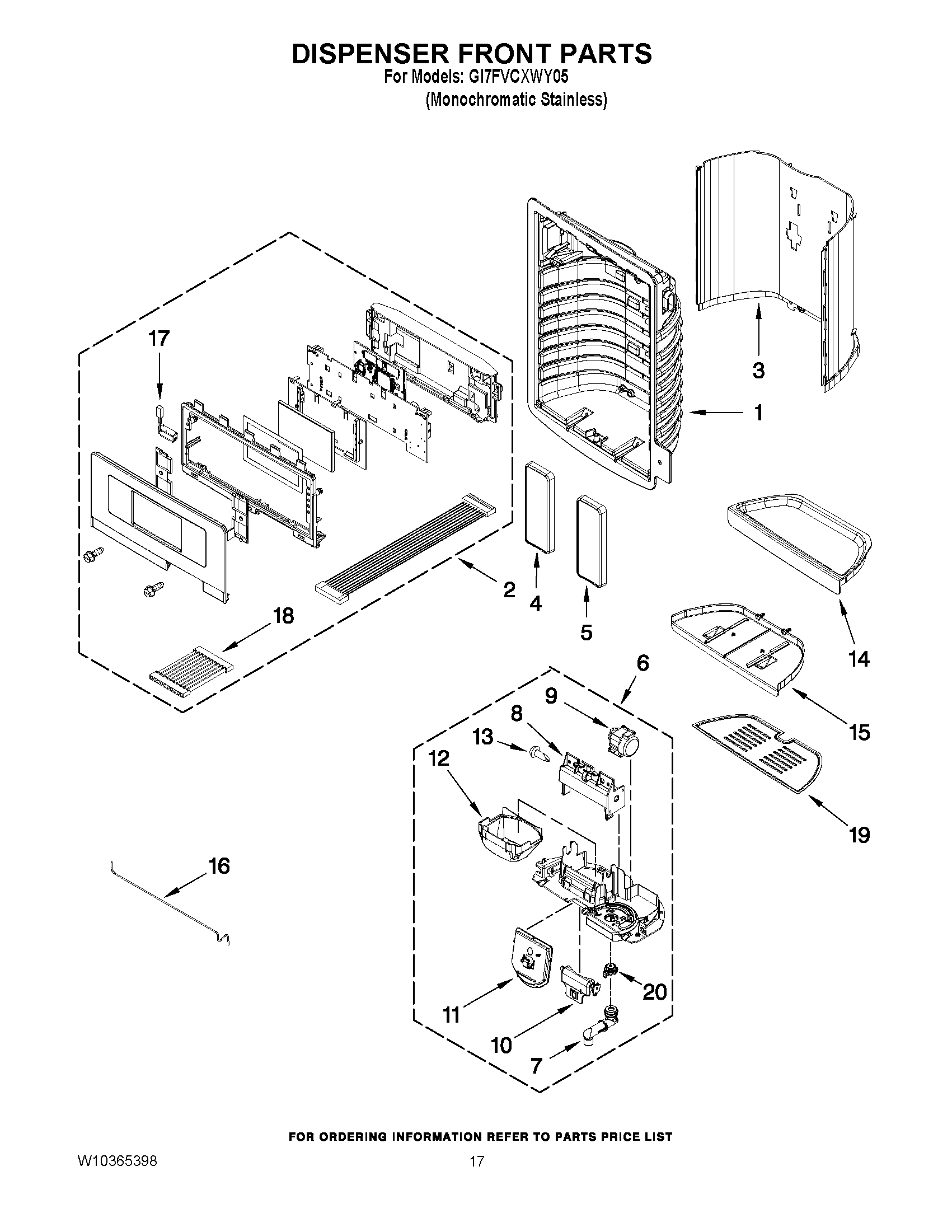 09 - DISPENSER FRONT PARTS